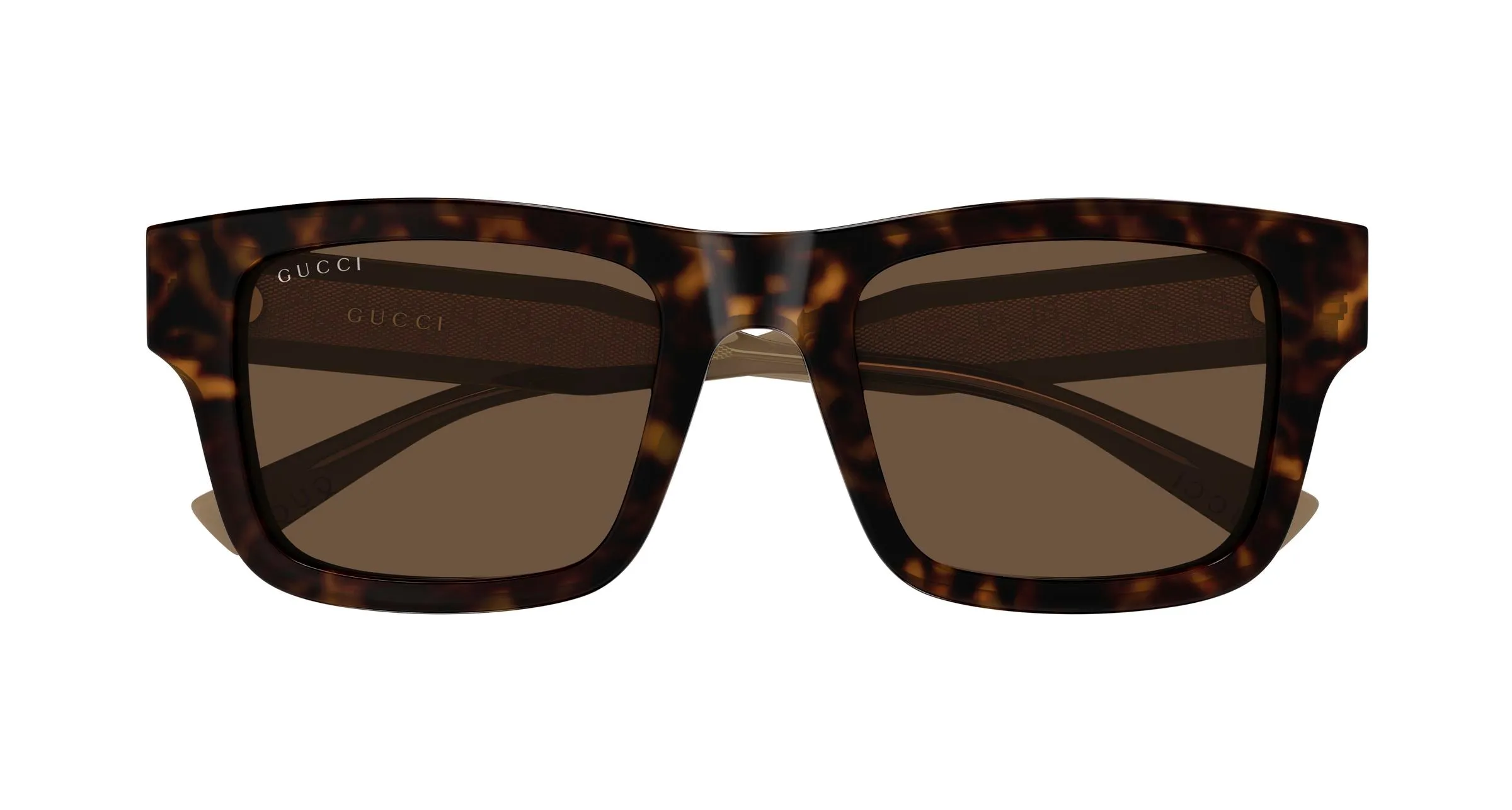 Gucci GG2072SA 003 Occhiali da sole Acetato Havana Marrone Squadrata - immagine 2