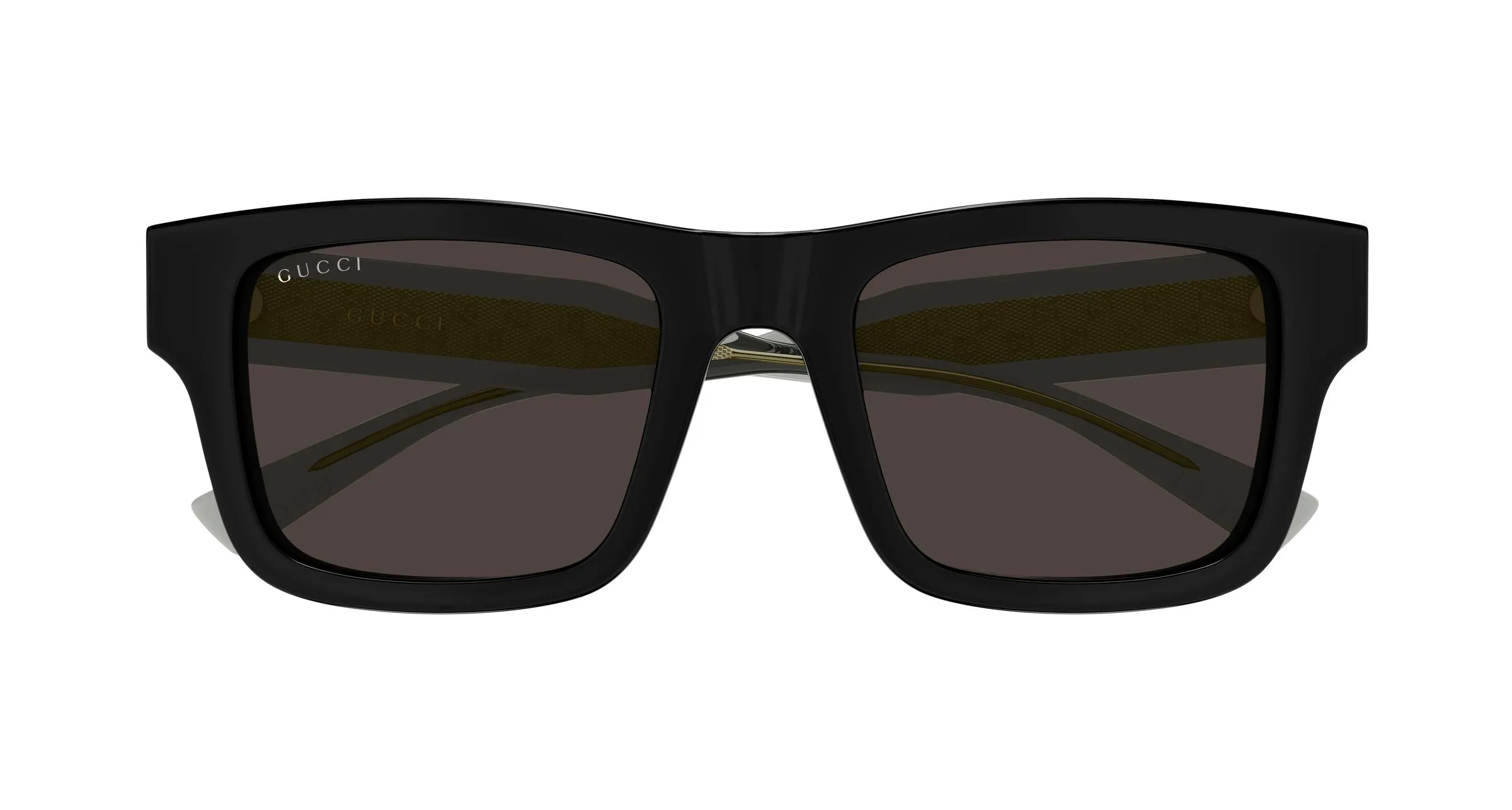 Gucci GG2072SA 002 Occhiali da sole Acetato Nero Grigio Squadrata - immagine 2