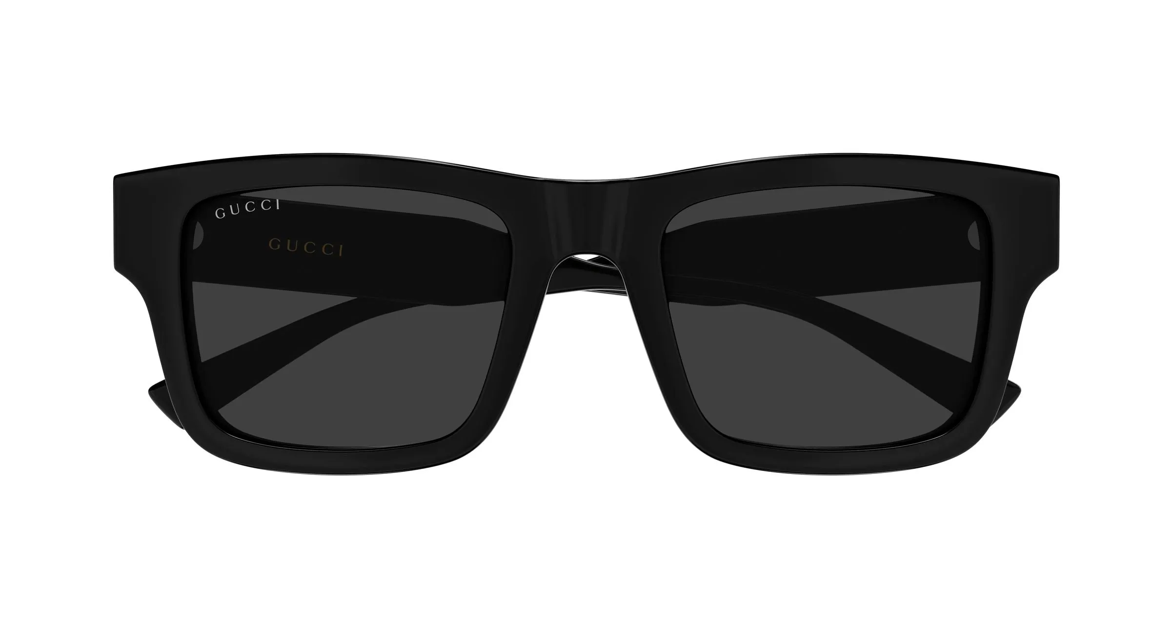 Gucci GG2072SA 001 Occhiali da sole Acetato Nero Grigio Squadrata - immagine 2