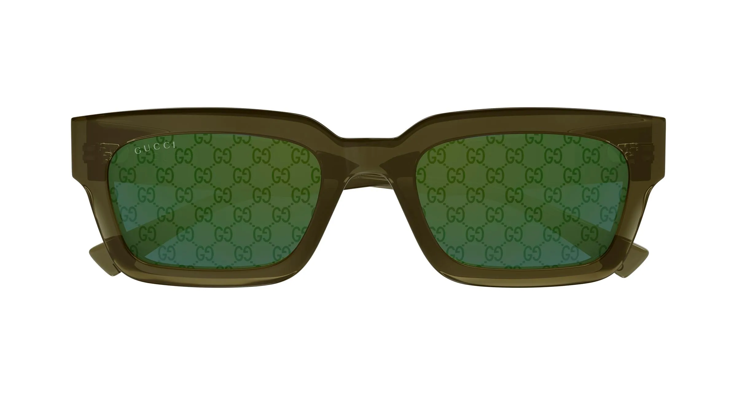 Gucci GG2069S 004 Occhiali da sole Acetato Verde Verde Squadrata - immagine 2