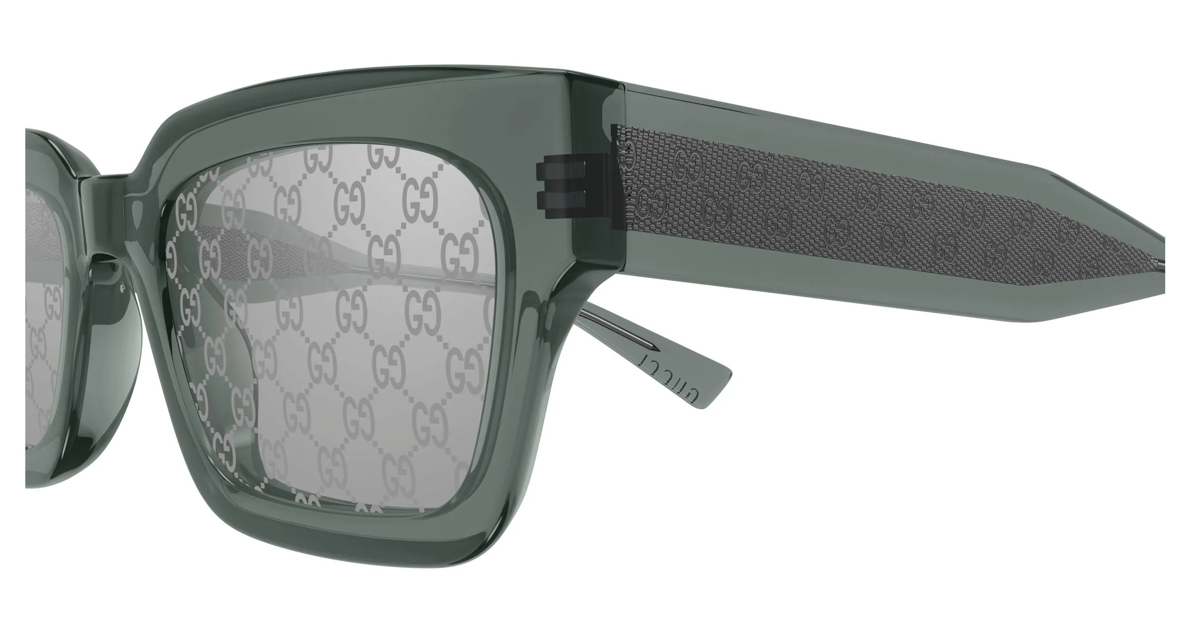 Gucci GG2069S 003 Occhiali da sole Acetato Grigio Grigio Squadrata - immagine 3