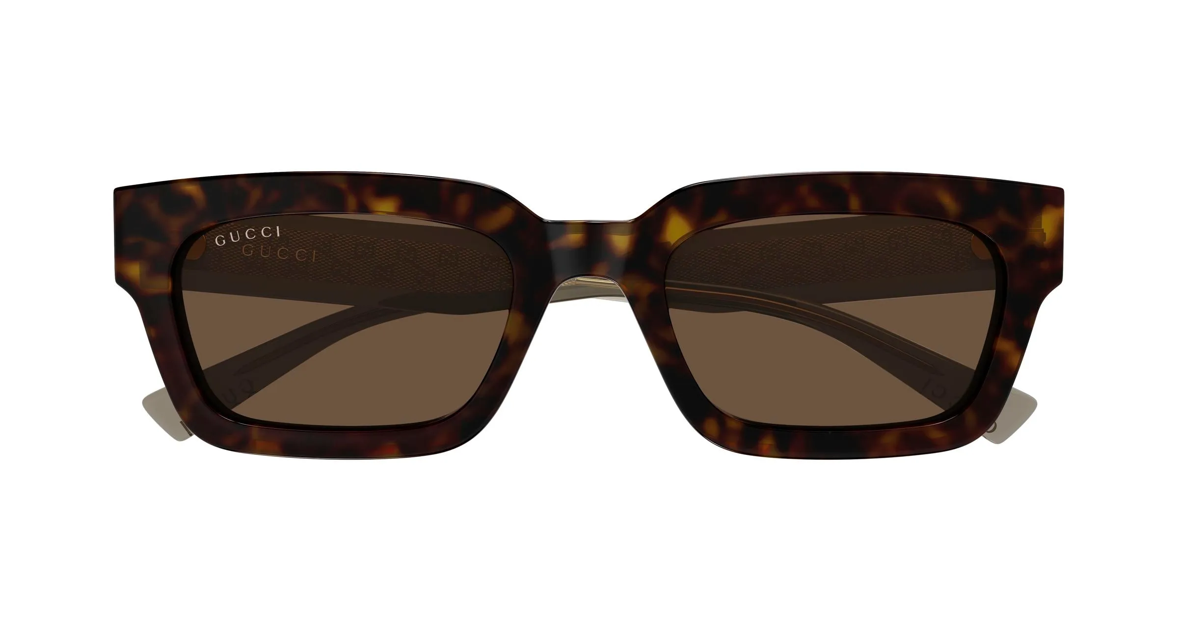 Gucci GG2069S 002 Occhiali da sole Acetato Havana Marrone Squadrata - immagine 2