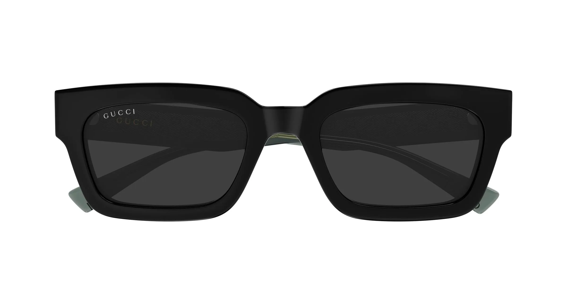 Gucci GG2069S 001 Occhiali da sole Acetato Nero Grigio Squadrata - immagine 2