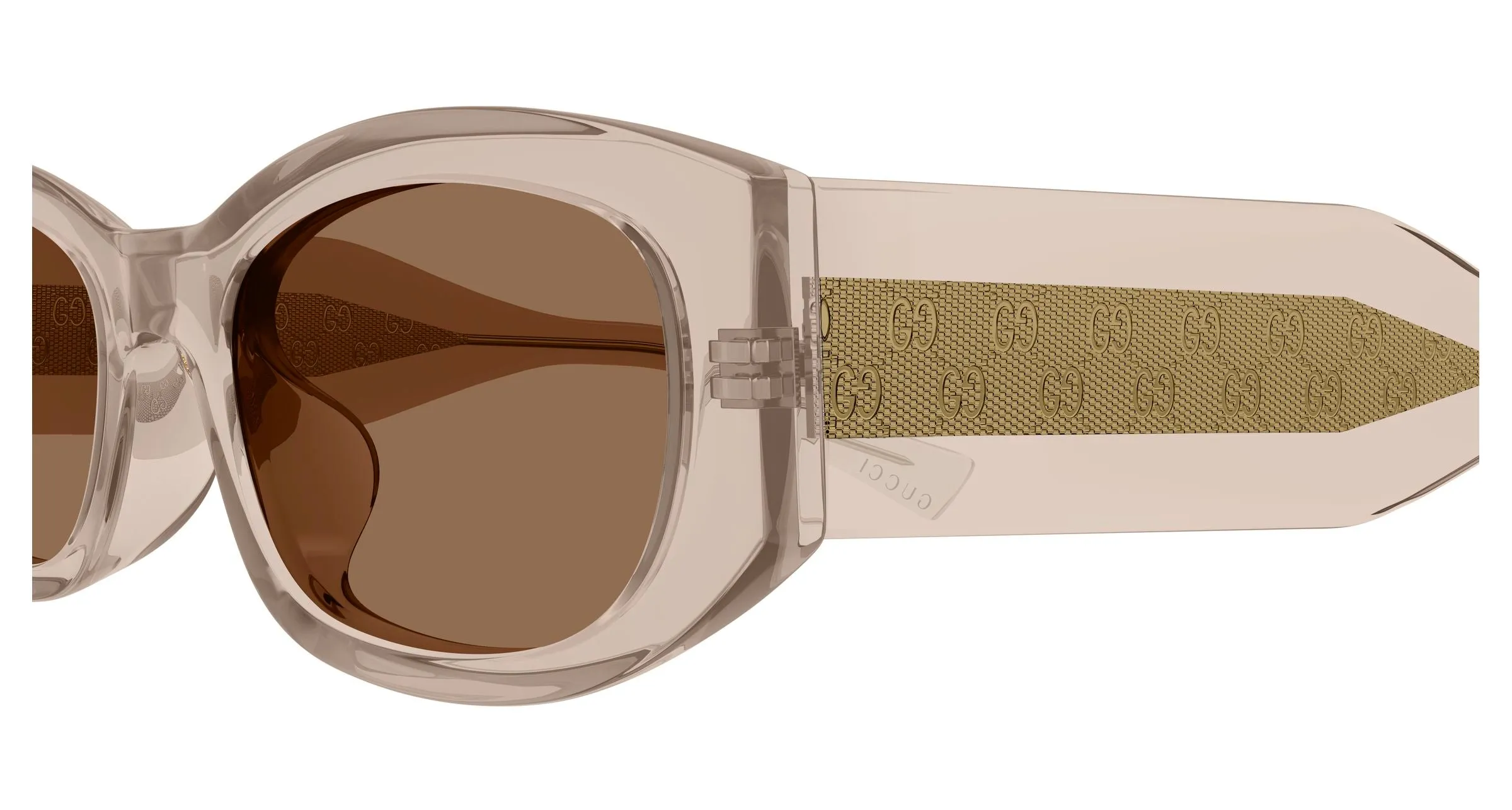 Gucci GG2068SA 003 Occhiali da sole Acetato Marrone Marrone Squadrata - immagine 3