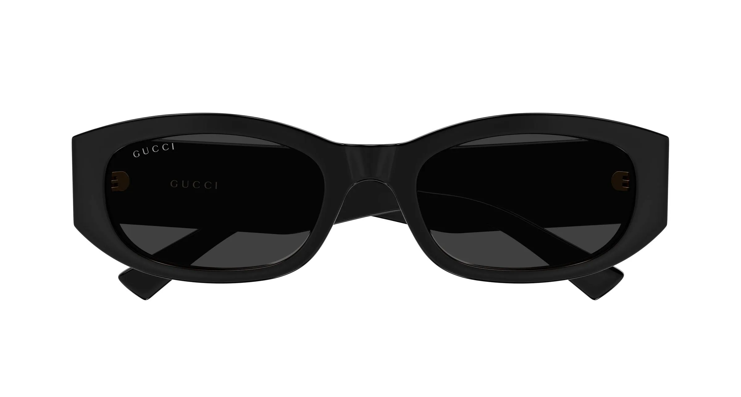 Gucci GG2068SA 001 Occhiali da sole Acetato Nero Grigio Squadrata - immagine 2