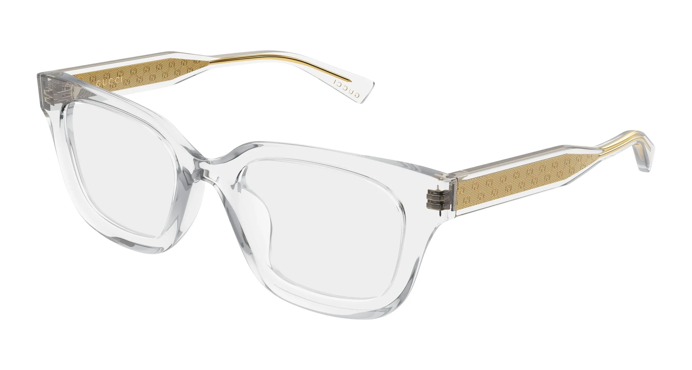 Gucci GG2067OL 008 Montature da vista Acetato Cristallo Trasparente Squadrata - immagine 1