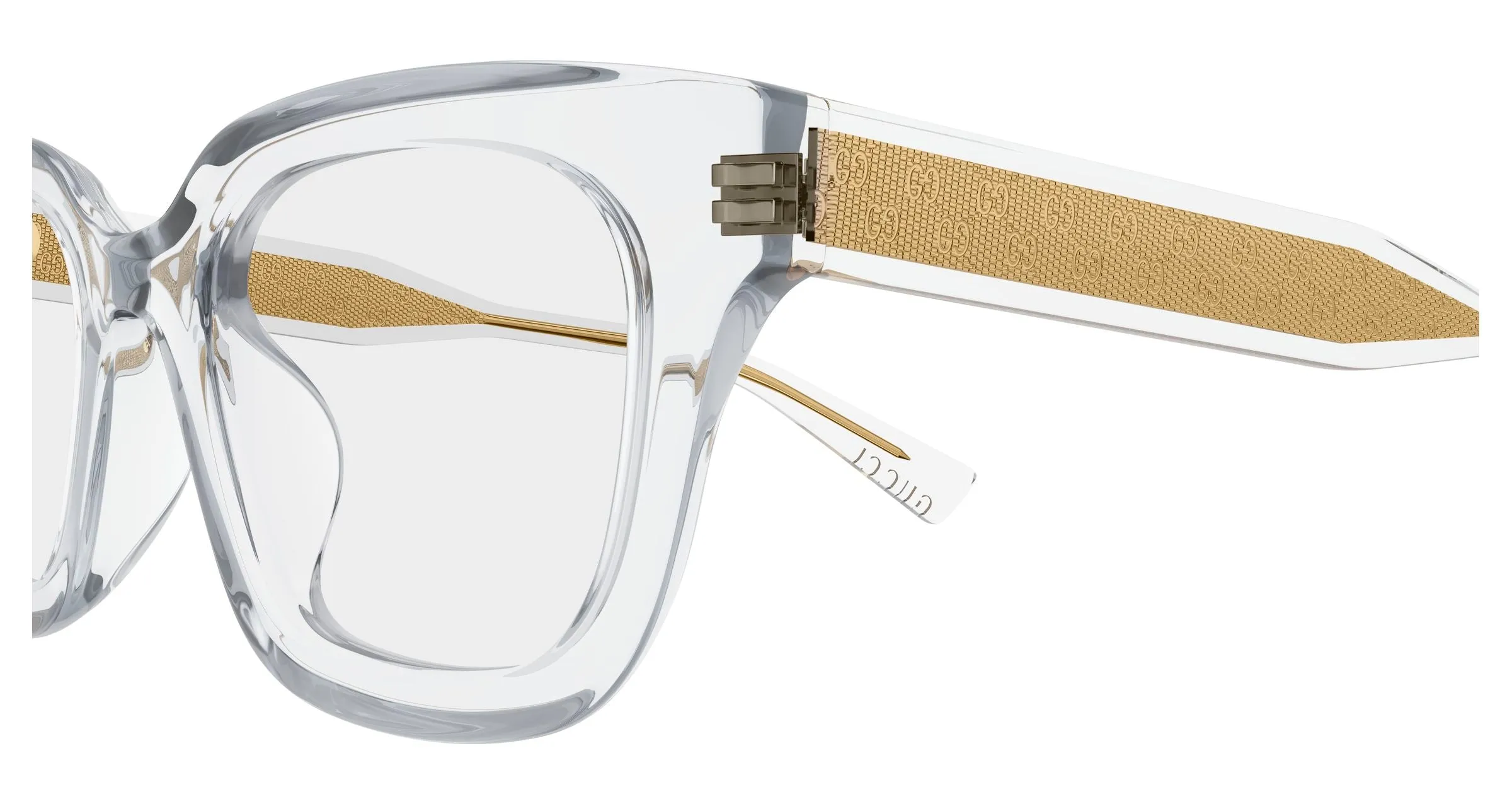 Gucci GG2067OL 008 Montature da vista Acetato Cristallo Trasparente Squadrata - immagine 3