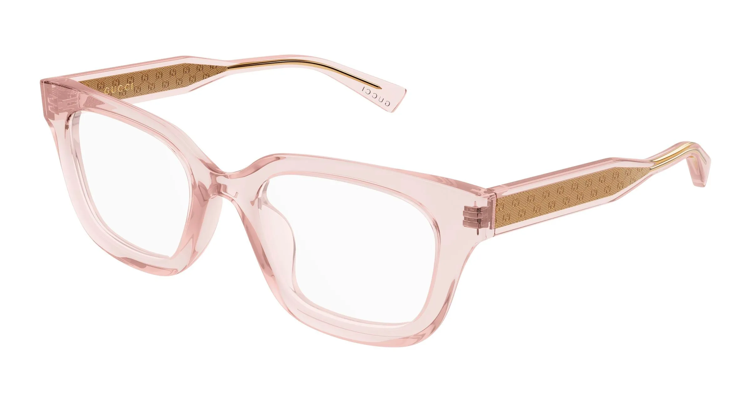 Gucci GG2067OL 007 Montature da vista Acetato Rosa Trasparente Squadrata - immagine 1