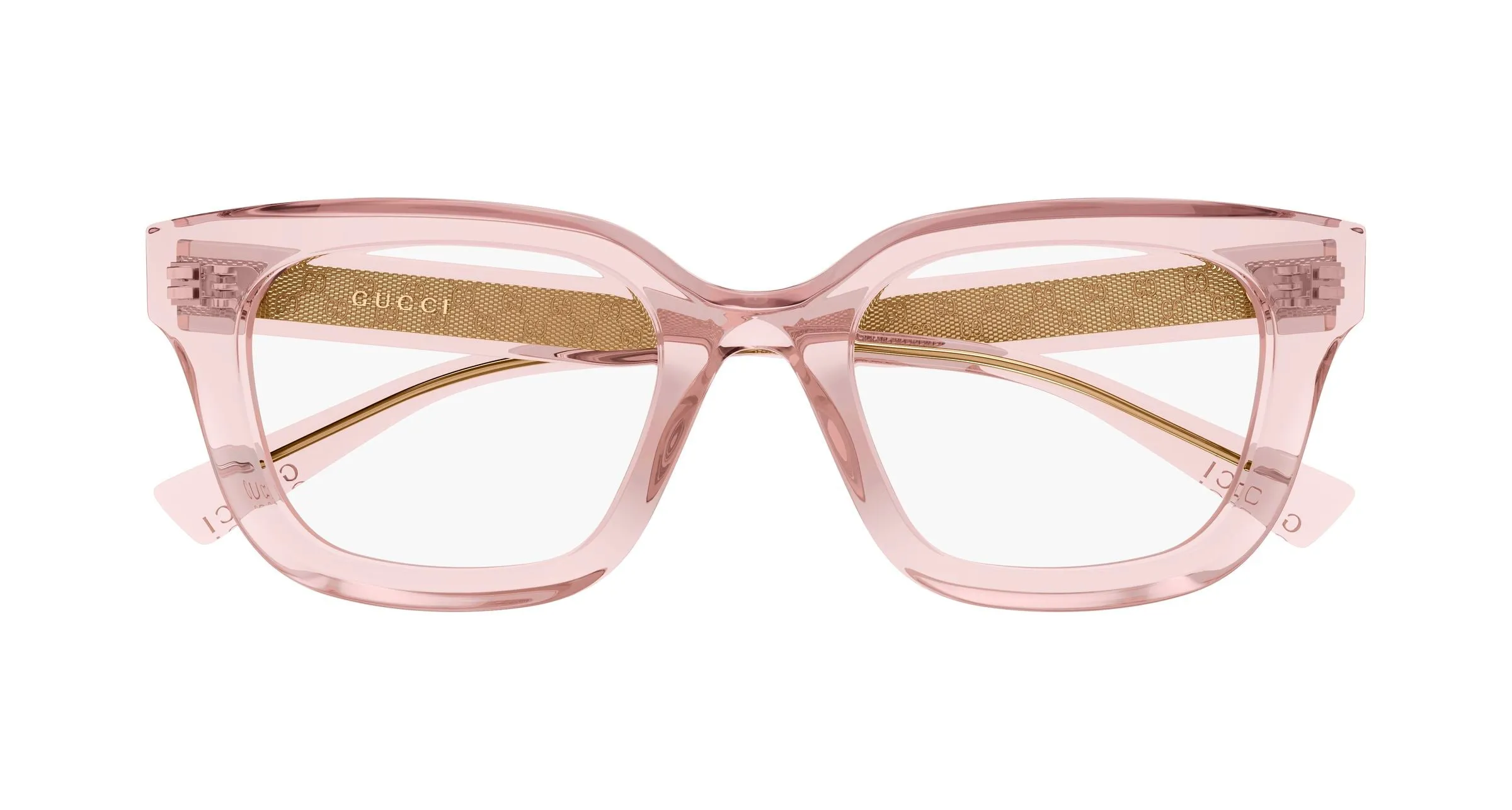 Gucci GG2067OL 007 Montature da vista Acetato Rosa Trasparente Squadrata - immagine 2