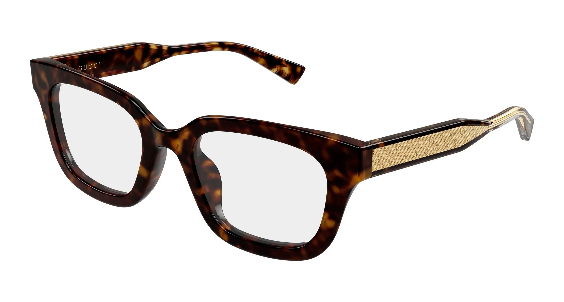 Gucci GG2067OL 006 Montature da vista Acetato Havana Trasparente Squadrata - immagine 1