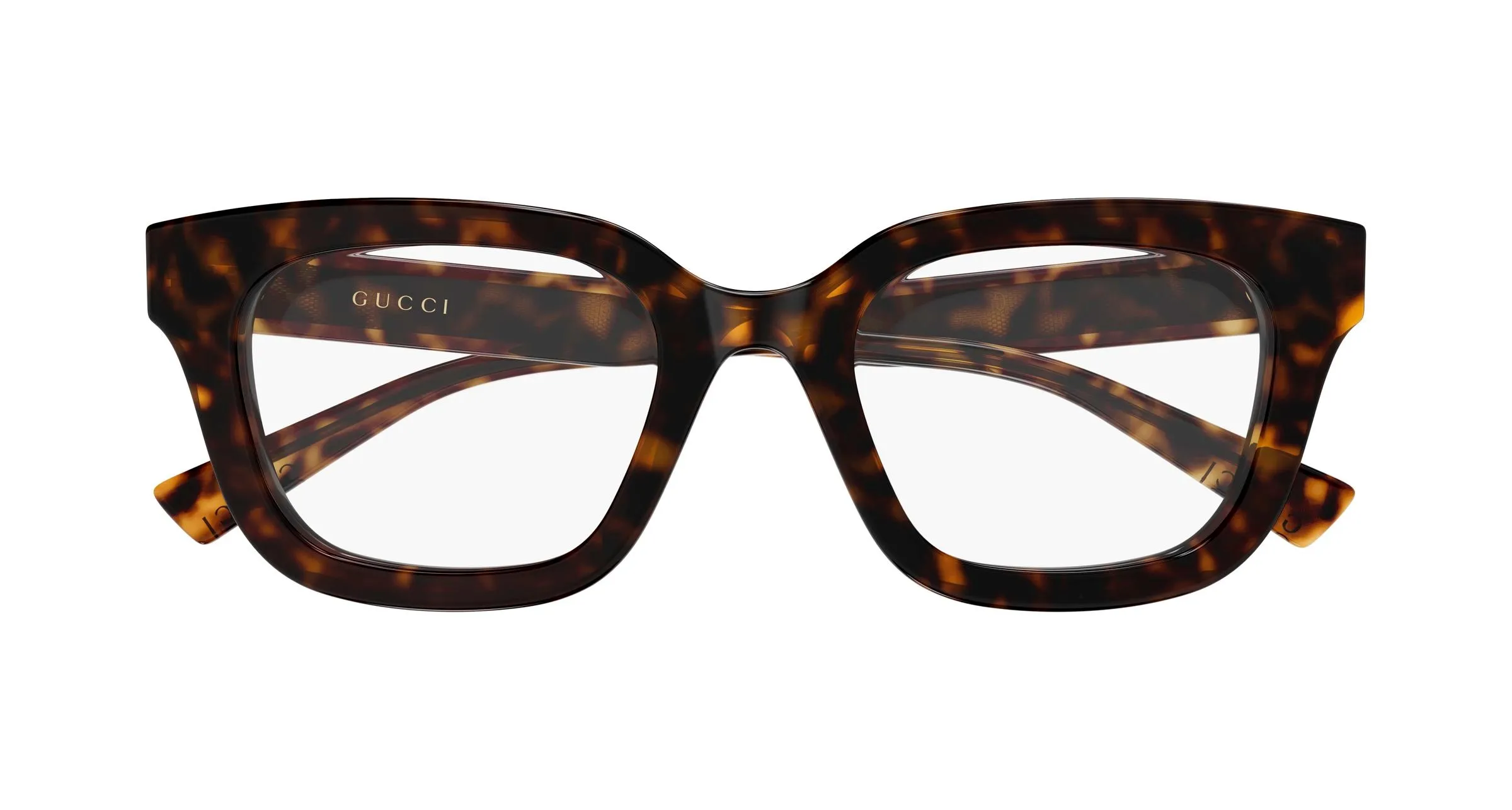 Gucci GG2067OL 002 Montature da vista Acetato Havana Trasparente Squadrata - immagine 2