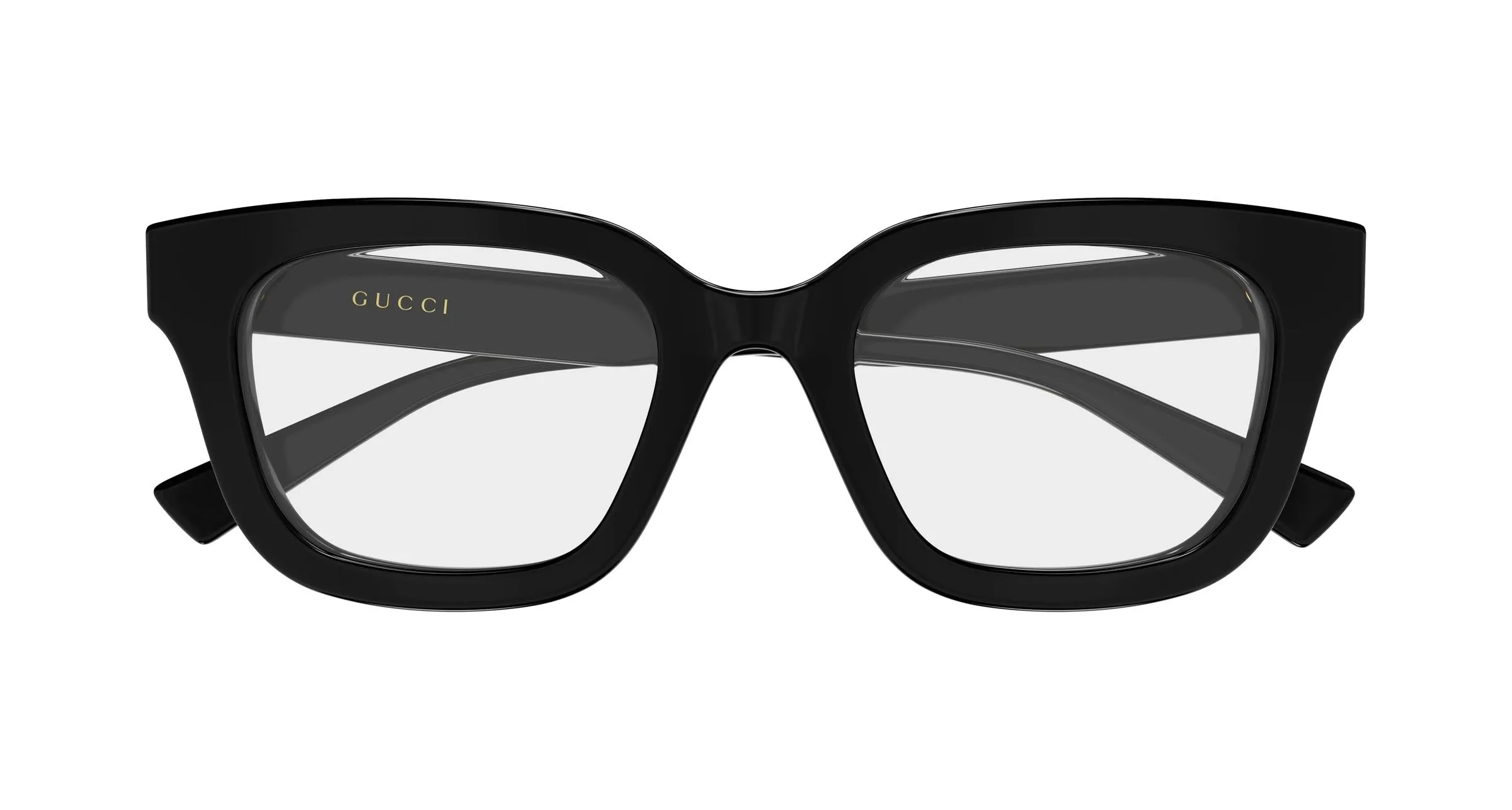 Gucci GG2067OL 001 Montature da vista Acetato Nero Trasparente Squadrata - immagine 2