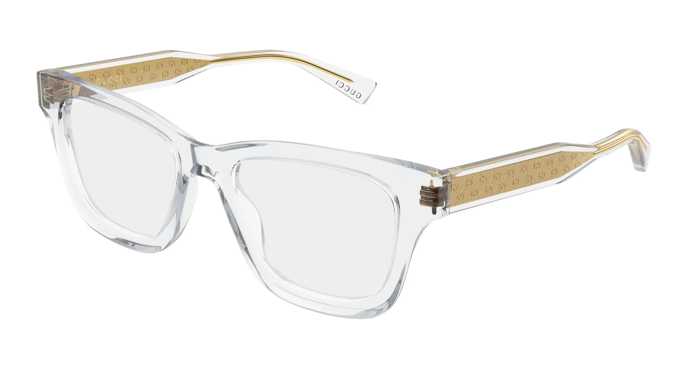Gucci GG2066O 008 Montature da vista Acetato Cristallo Trasparente Cat Eye - immagine 1