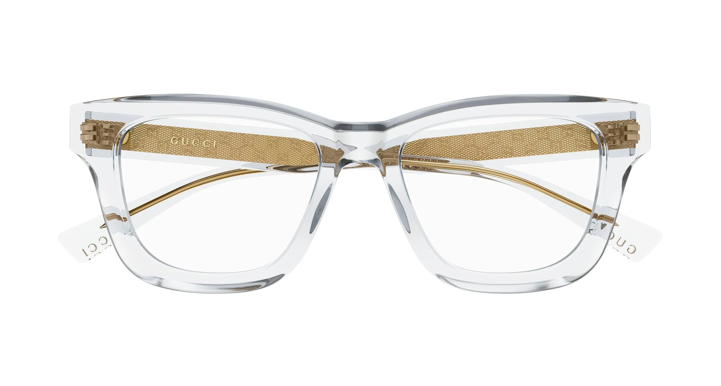 Gucci GG2066O 008 Montature da vista Acetato Cristallo Trasparente Cat Eye - immagine 2
