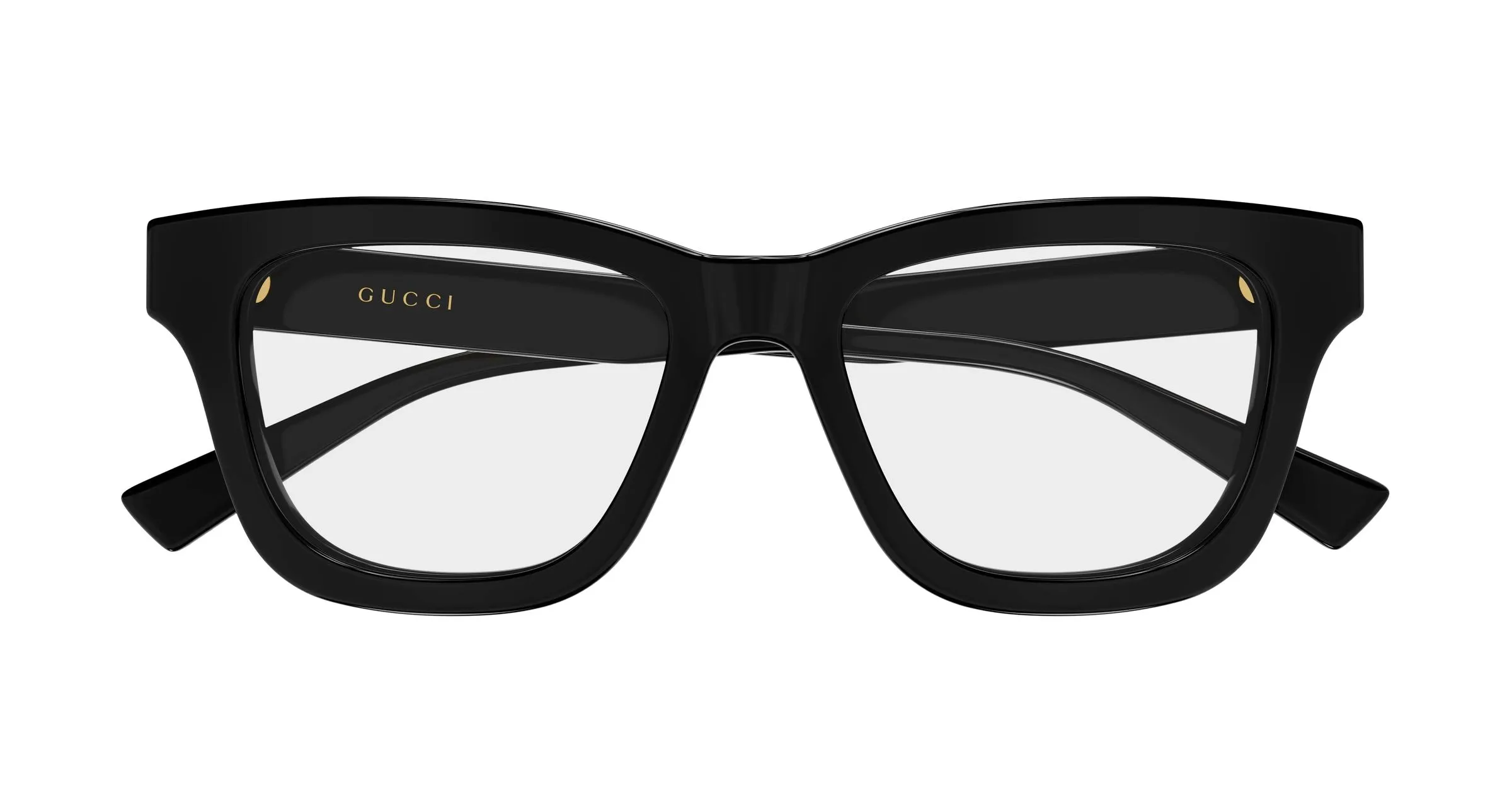 Gucci GG2066O 005 Montature da vista Acetato Nero Trasparente Cat Eye - immagine 2