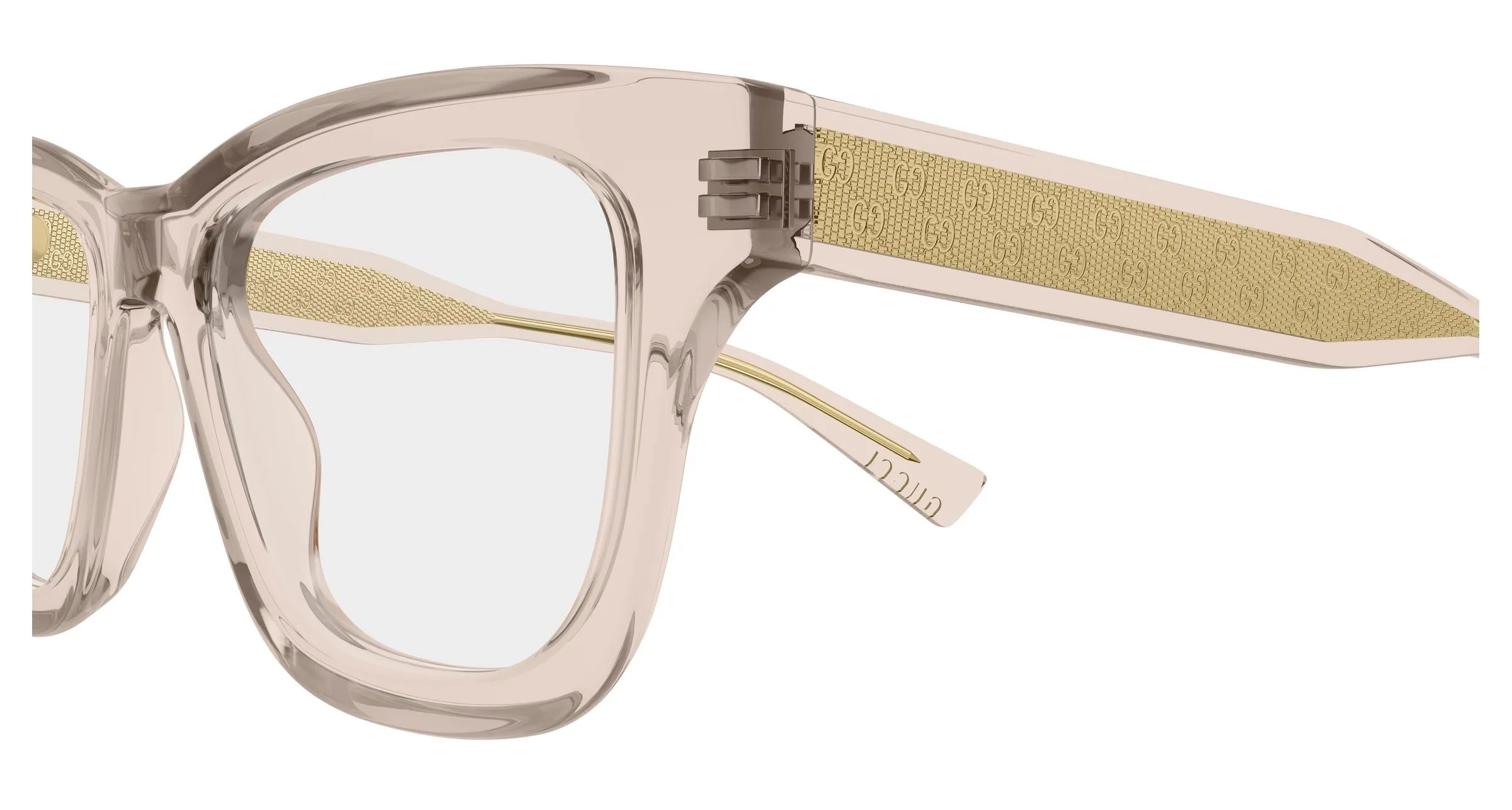 Gucci GG2066O 003 Montature da vista Acetato Marrone Trasparente Cat Eye - immagine 3