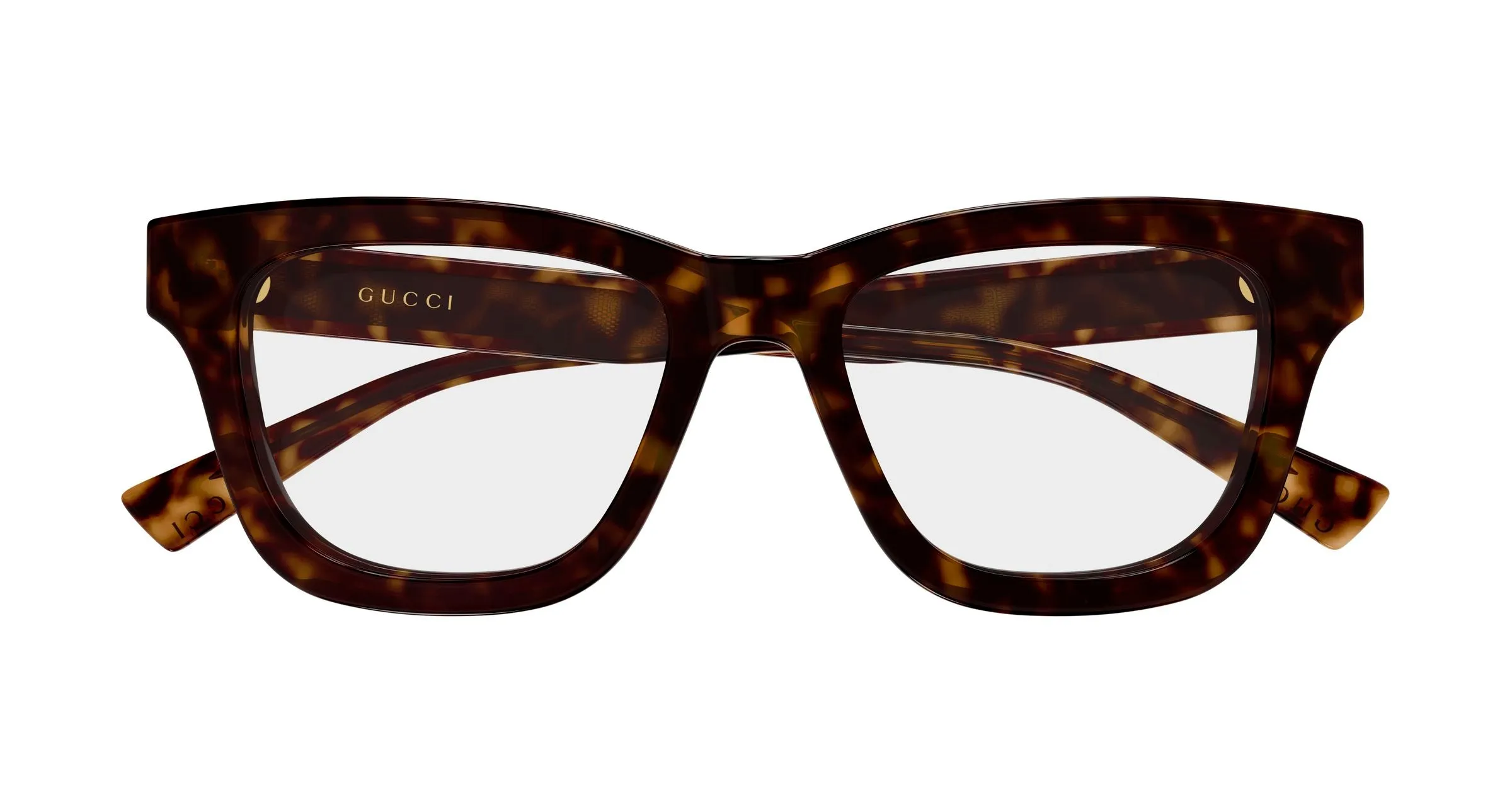 Gucci GG2066O 002 Montature da vista Acetato Havana Trasparente Cat Eye - immagine 2