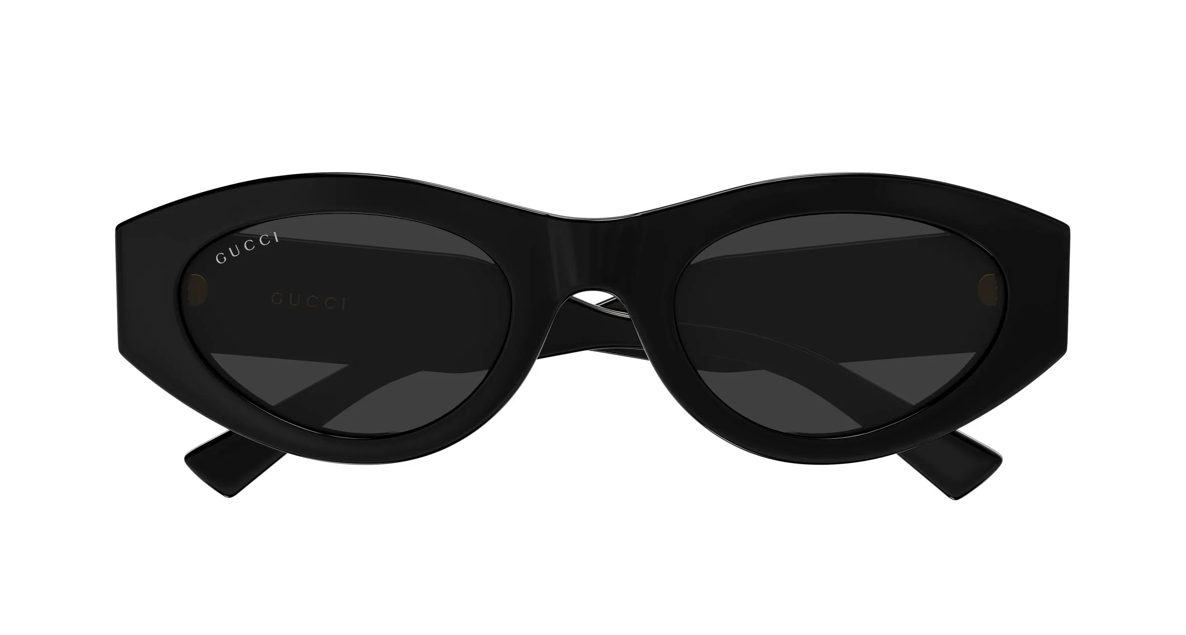 Gucci GG2065S 001 Occhiali da sole Acetato Nero Grigio Rotonda - immagine 2
