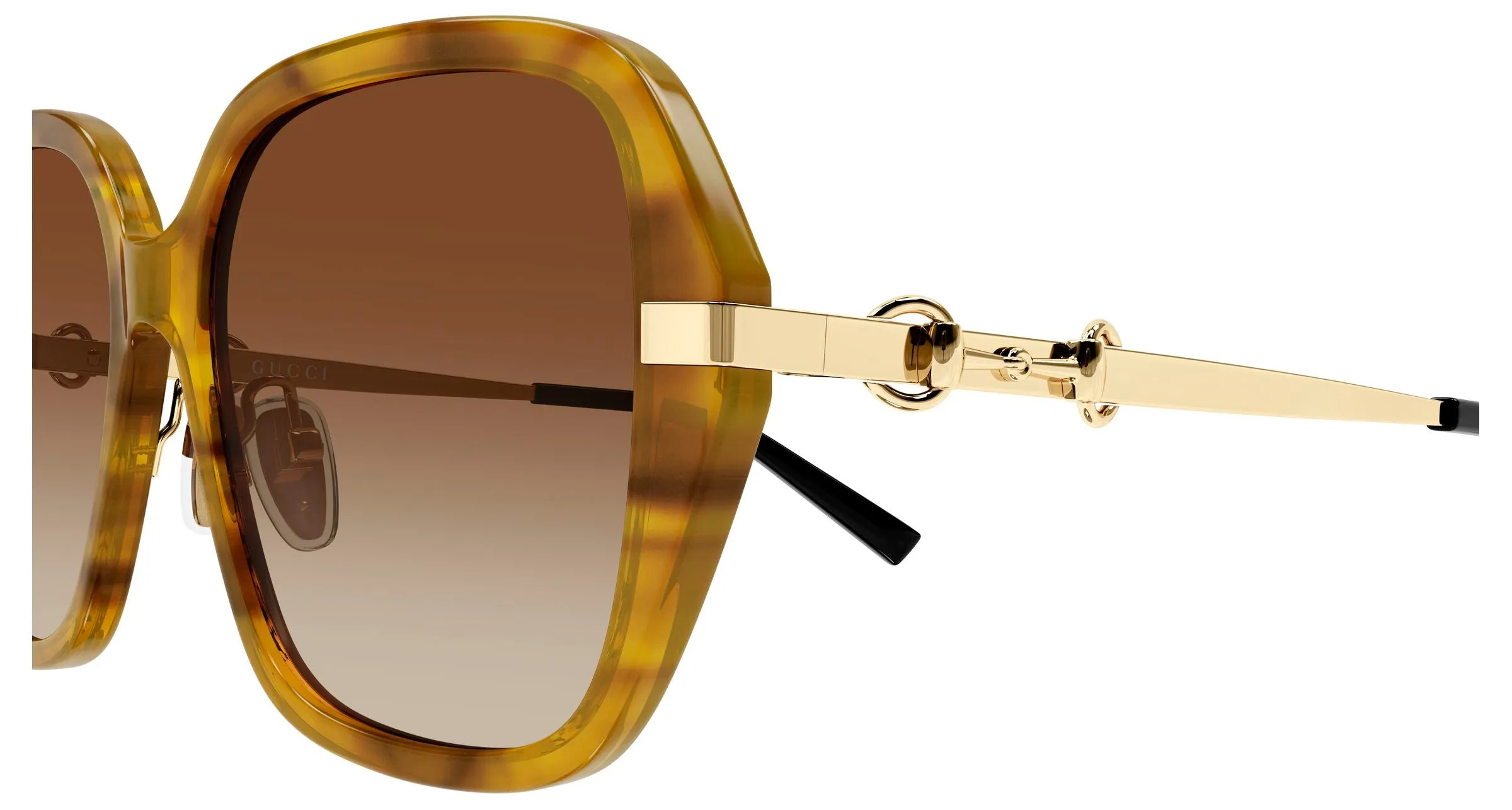 Gucci GG2055SA 003 Occhiali da sole Acetato Havana Marrone Squadrata - immagine 3