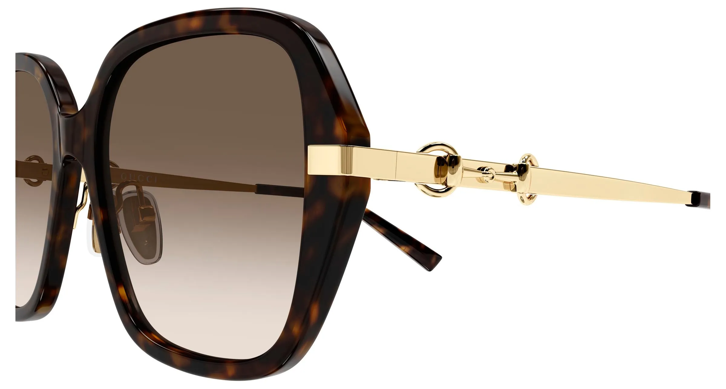 Gucci GG2055SA 002 Occhiali da sole Acetato Havana Marrone Squadrata - immagine 3