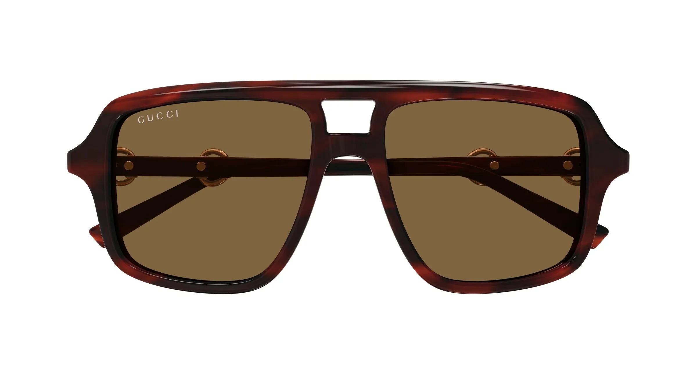 Gucci GG2052S 009 Occhiali da sole Acetato Havana Marrone Pilot - immagine 2