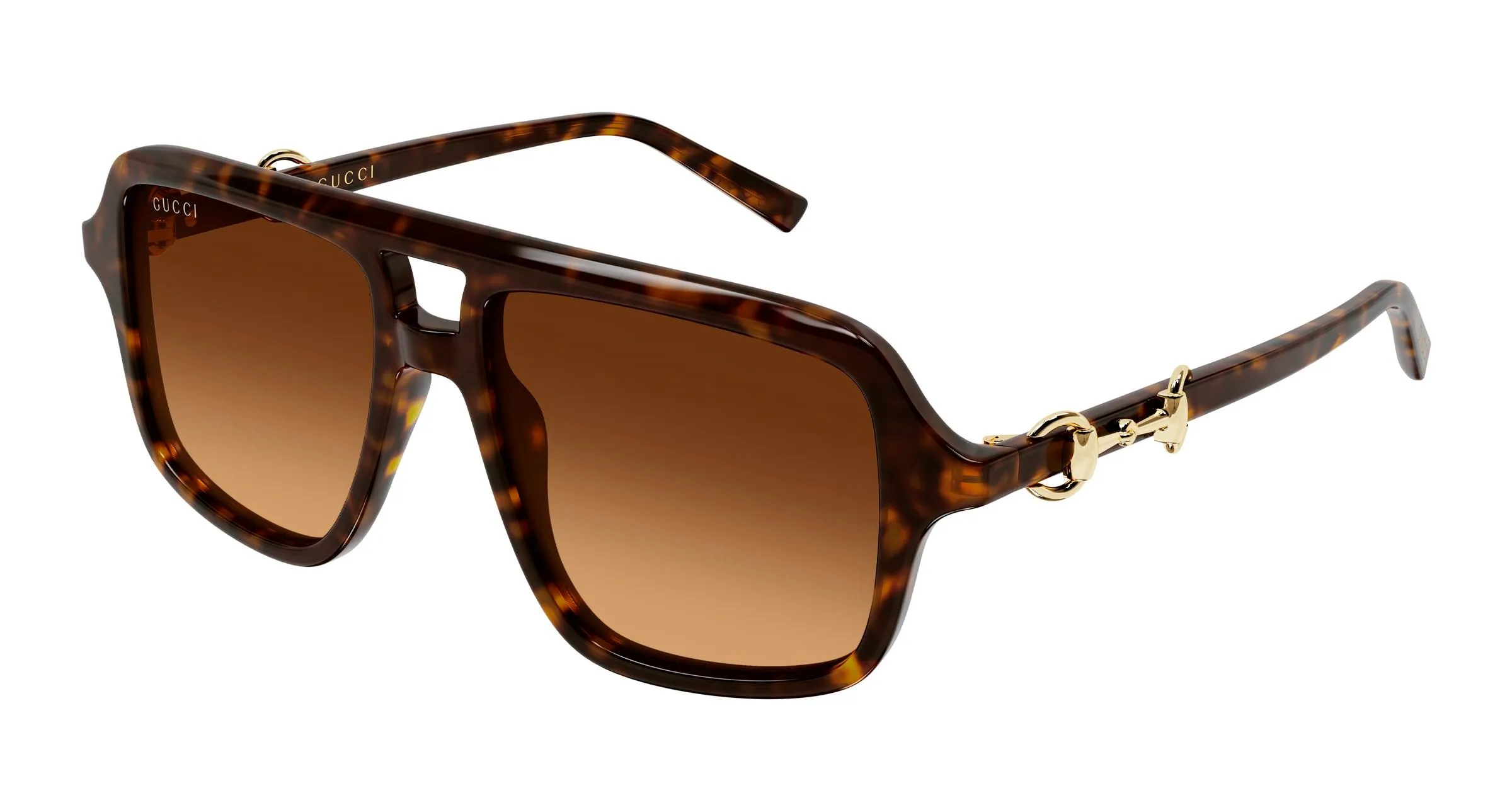 Gucci GG2052S 008 Occhiali da sole Acetato Havana Marrone Pilot - immagine 1
