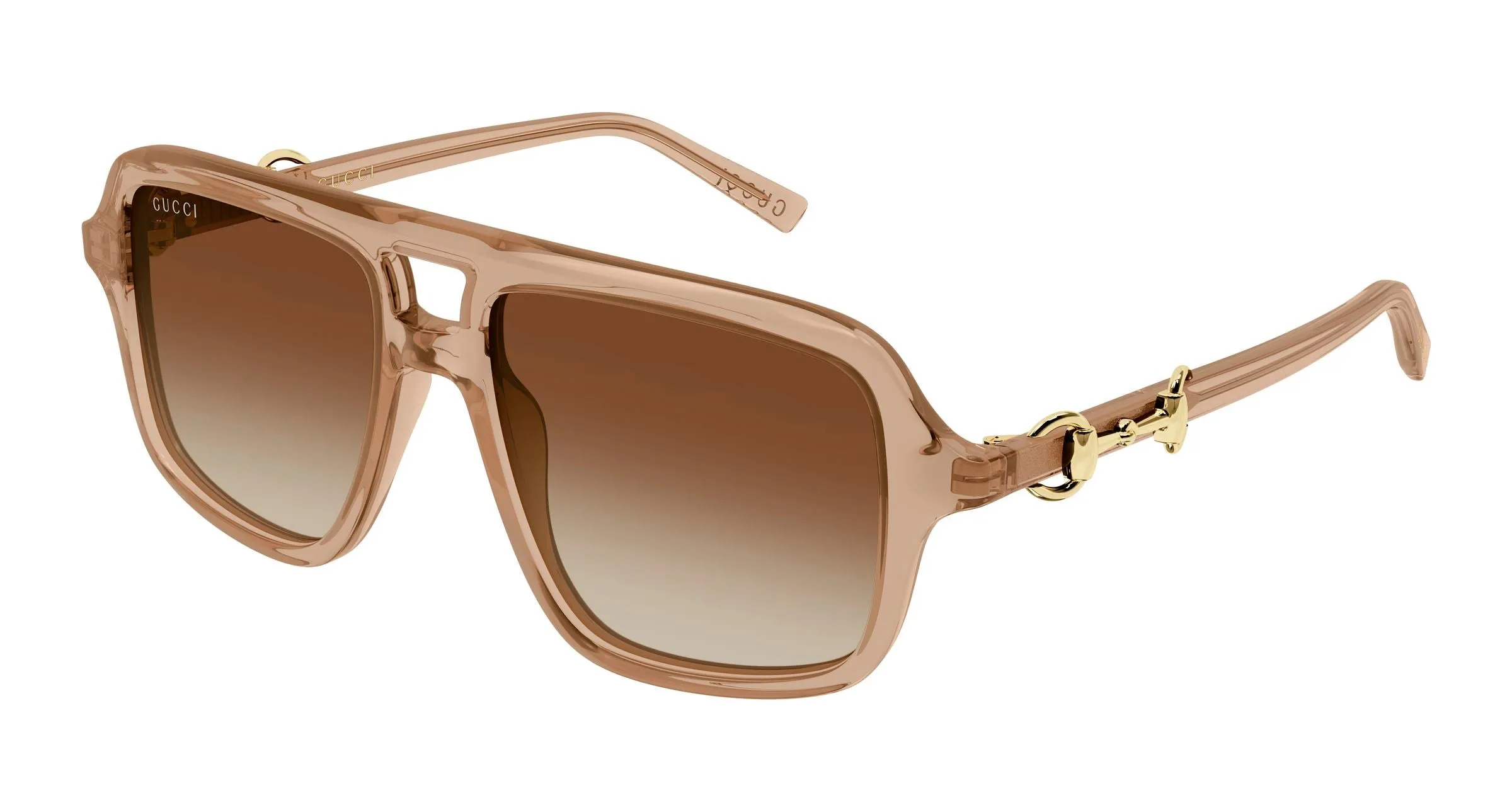 Gucci GG2052S 004 Occhiali da sole Acetato Marrone Marrone Pilot - immagine 1