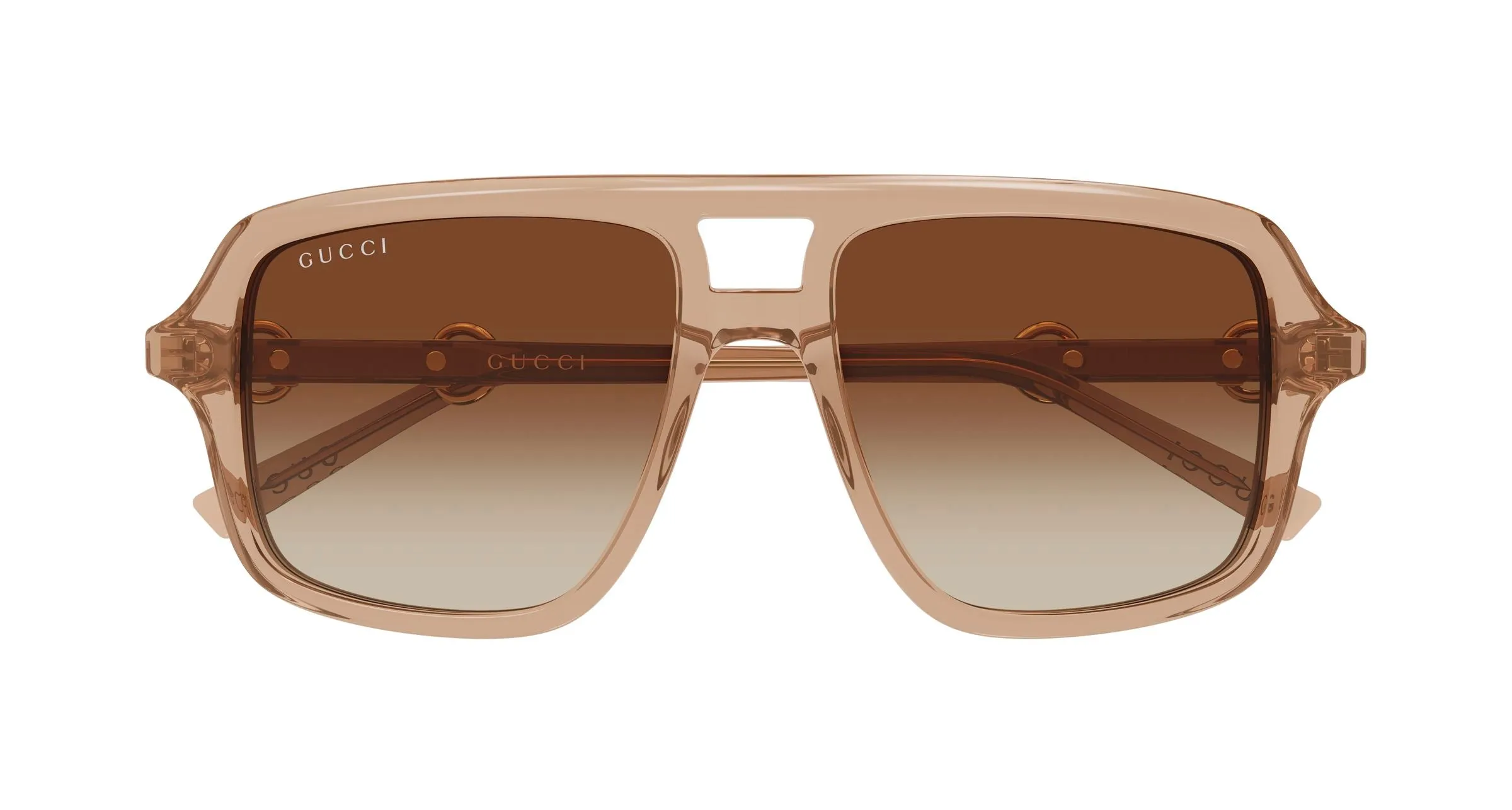 Gucci GG2052S 004 Occhiali da sole Acetato Marrone Marrone Pilot - immagine 2