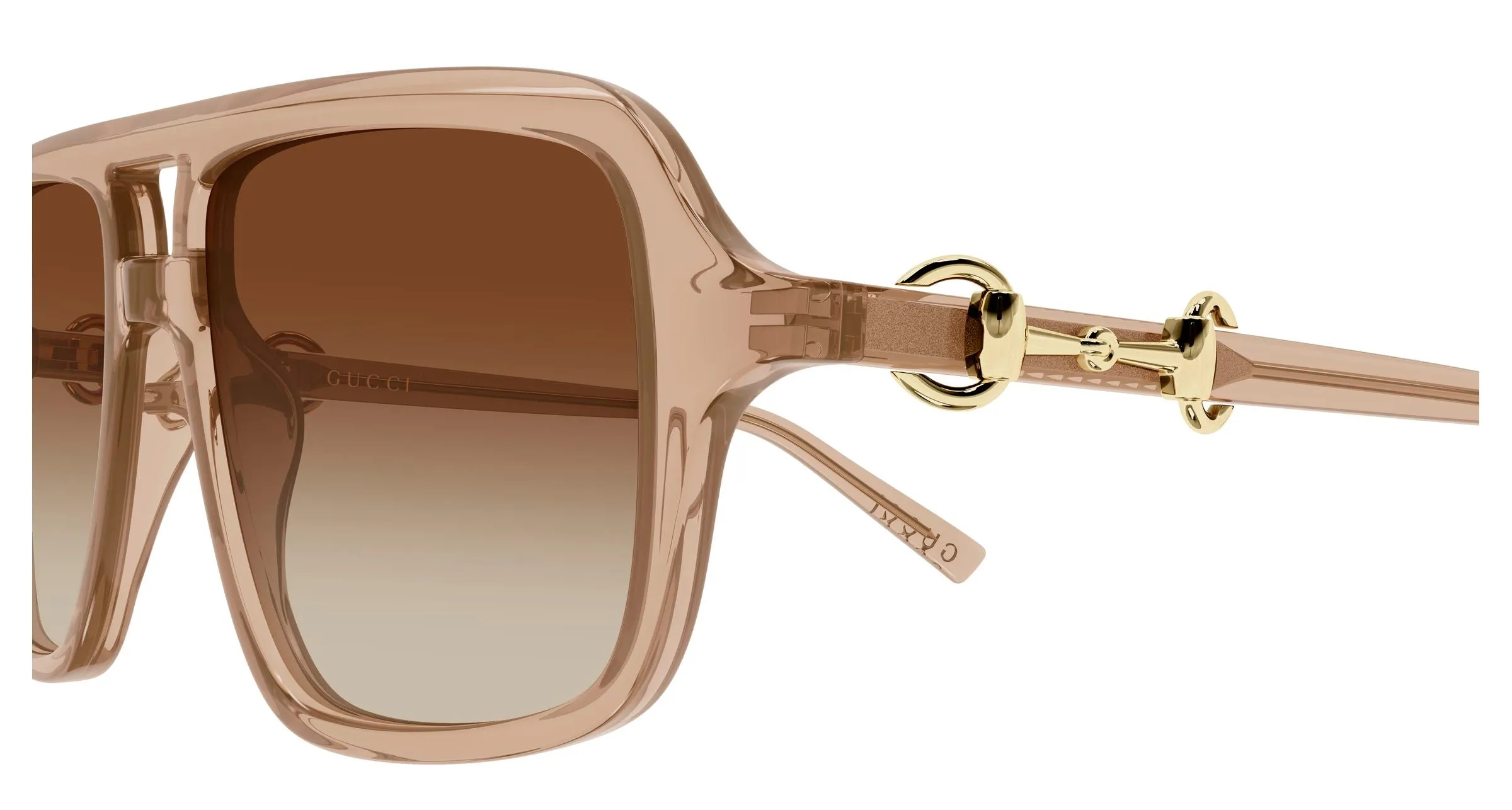 Gucci GG2052S 004 Occhiali da sole Acetato Marrone Marrone Pilot - immagine 3