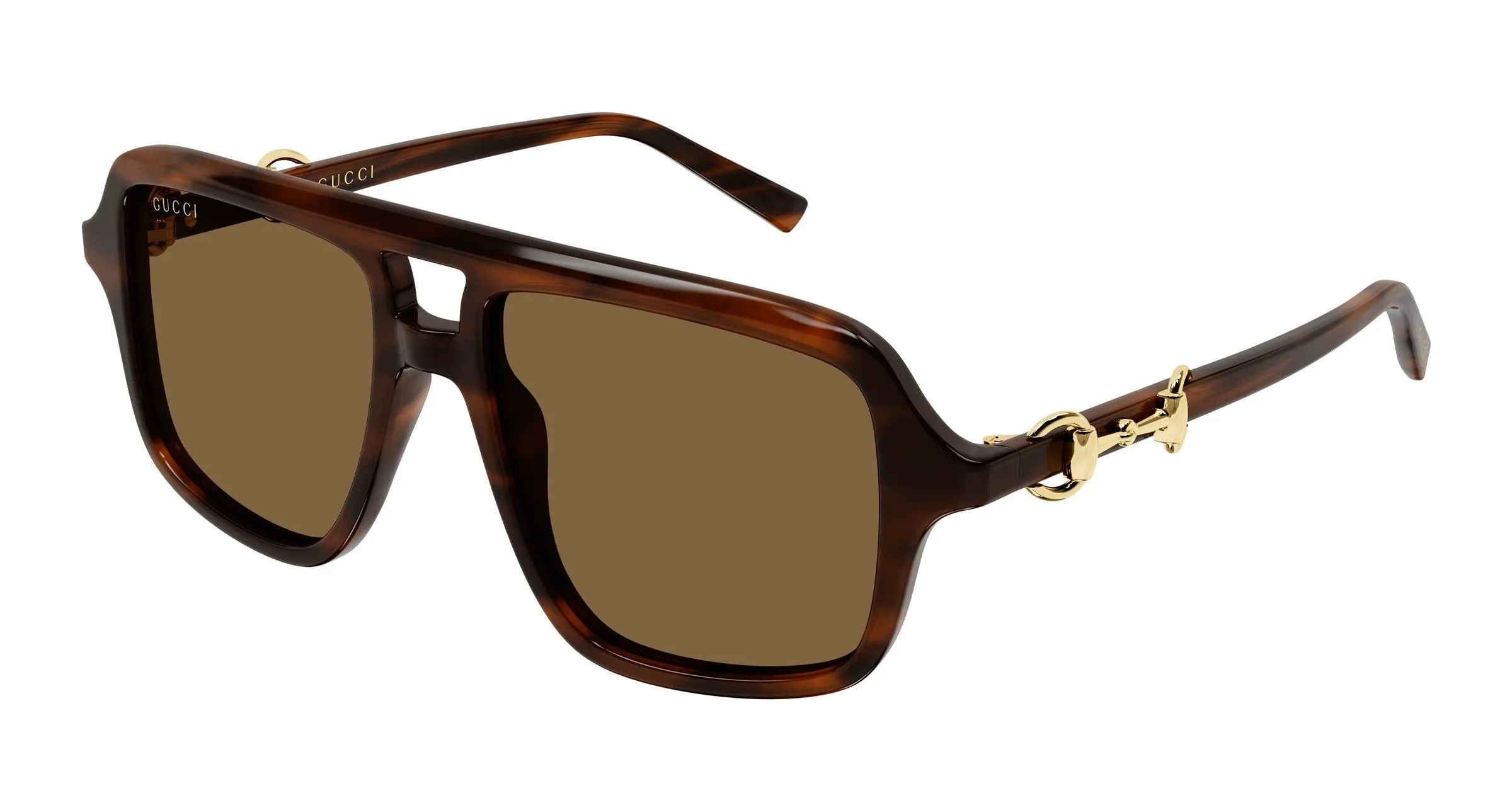 Gucci GG2052S 003 Occhiali da sole Acetato Havana Marrone Pilot - immagine 1