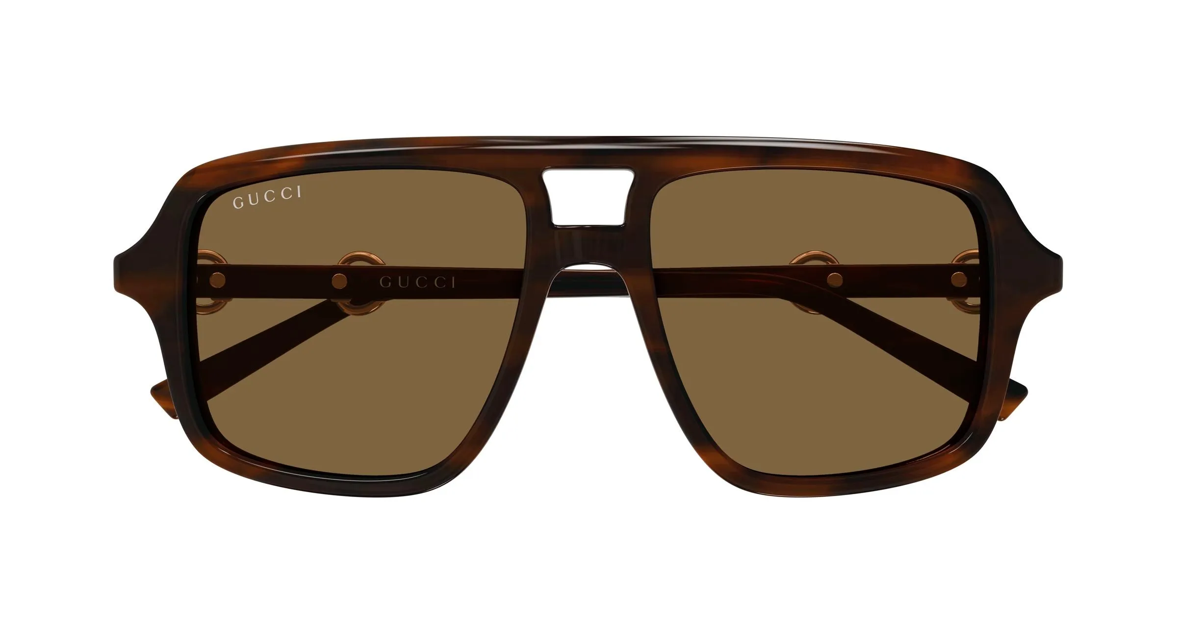 Gucci GG2052S 003 Occhiali da sole Acetato Havana Marrone Pilot - immagine 2