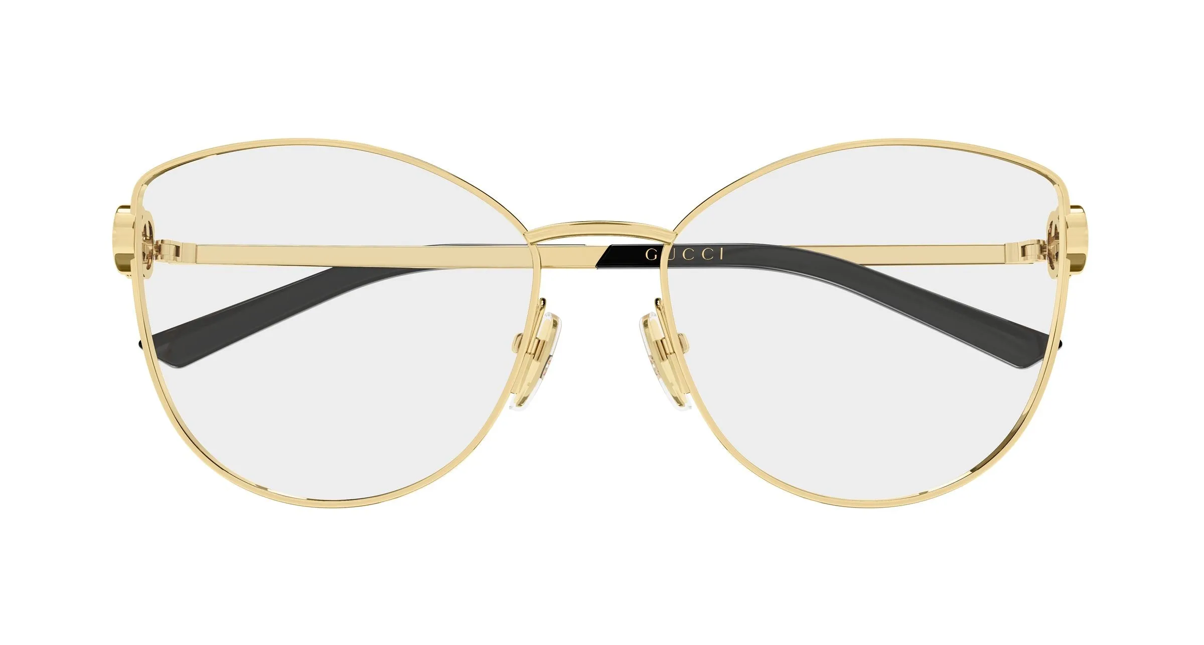 Gucci GG2049O 001 Montature da vista Metallo Oro Trasparente Farfalla - immagine 2