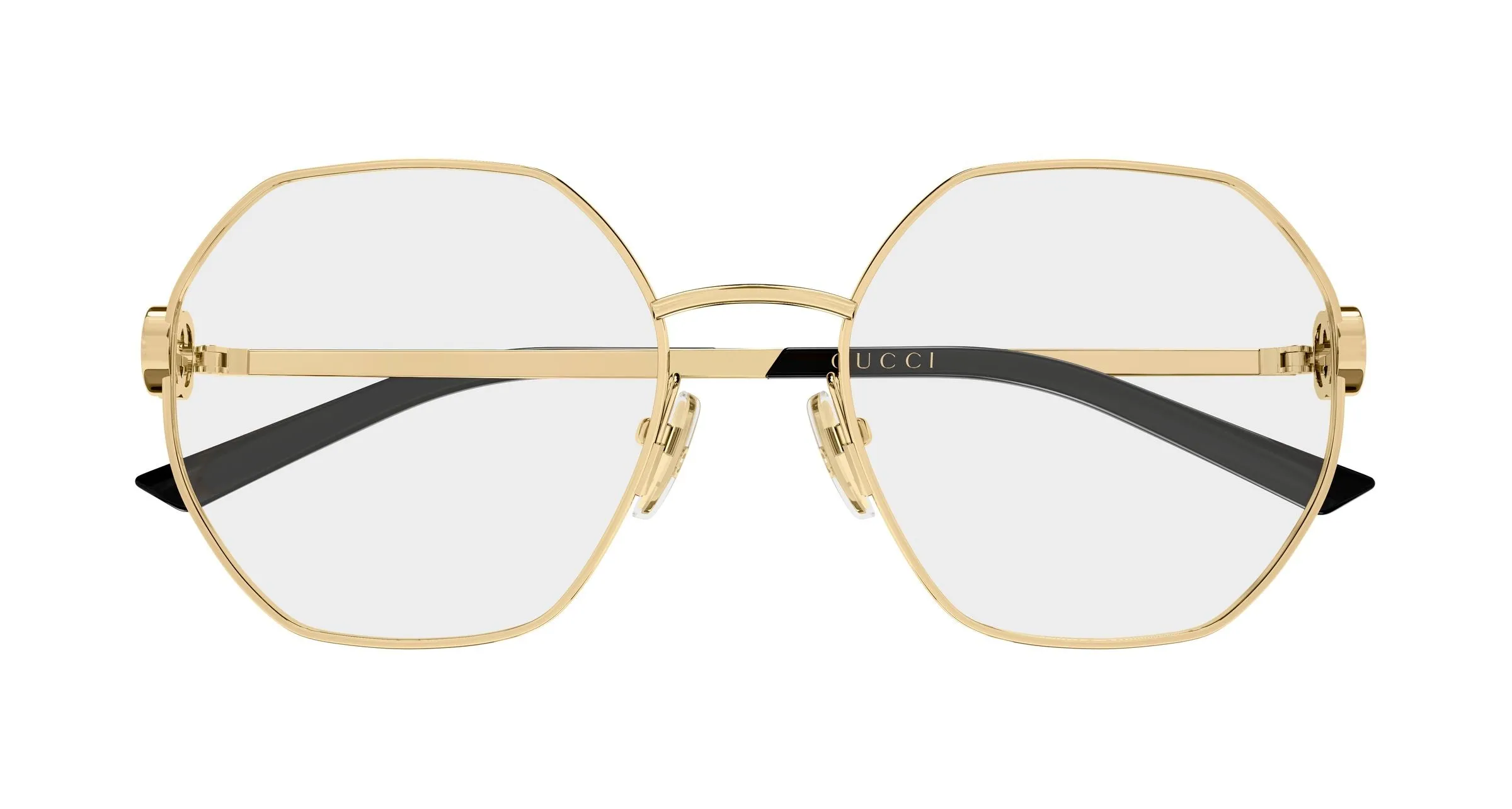 Gucci GG2048O 006 Montature da vista Metallo Oro Trasparente Geometrica - immagine 2