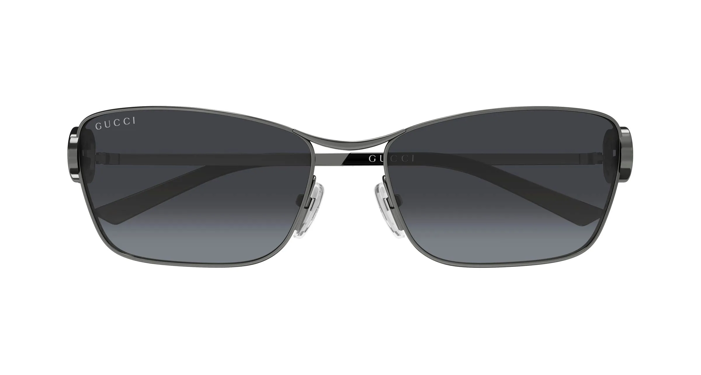 Gucci GG2045S 001 Occhiali da sole Metallo Rutenio Grigio Cat Eye - immagine 2
