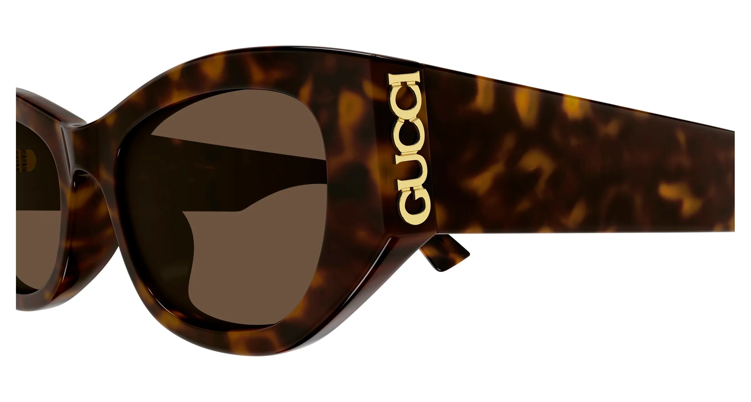 Gucci GG2044SA 002 Occhiali da sole Acetato Havana Marrone Cat Eye - immagine 3