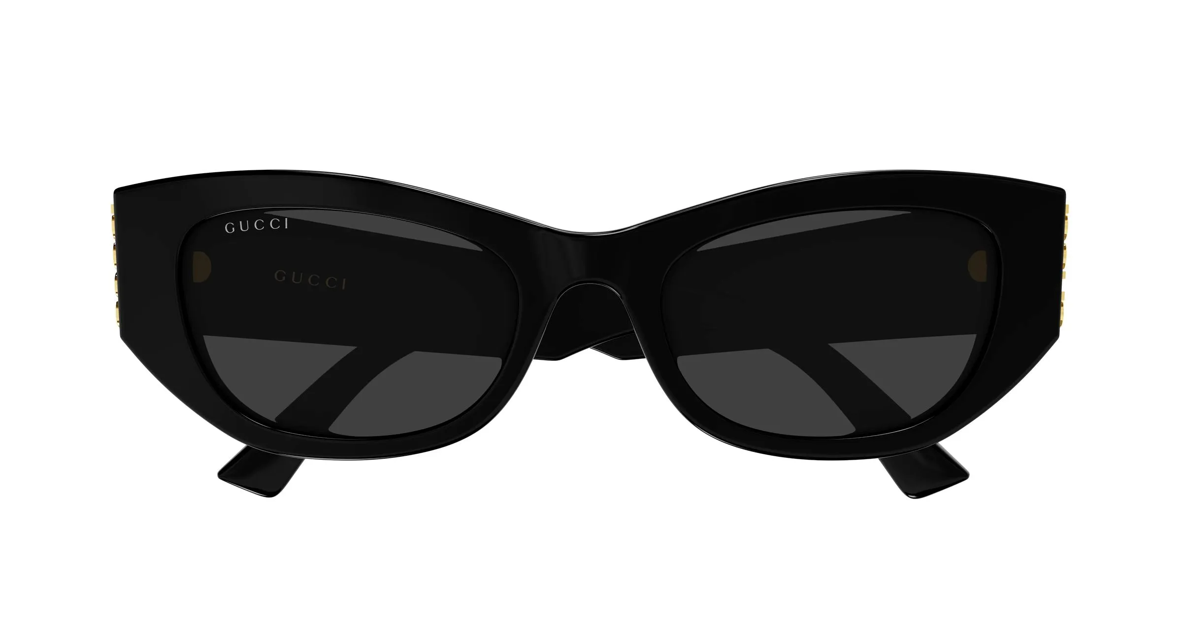 Gucci GG2044SA 001 Occhiali da sole Acetato Nero Grigio Cat Eye - immagine 2