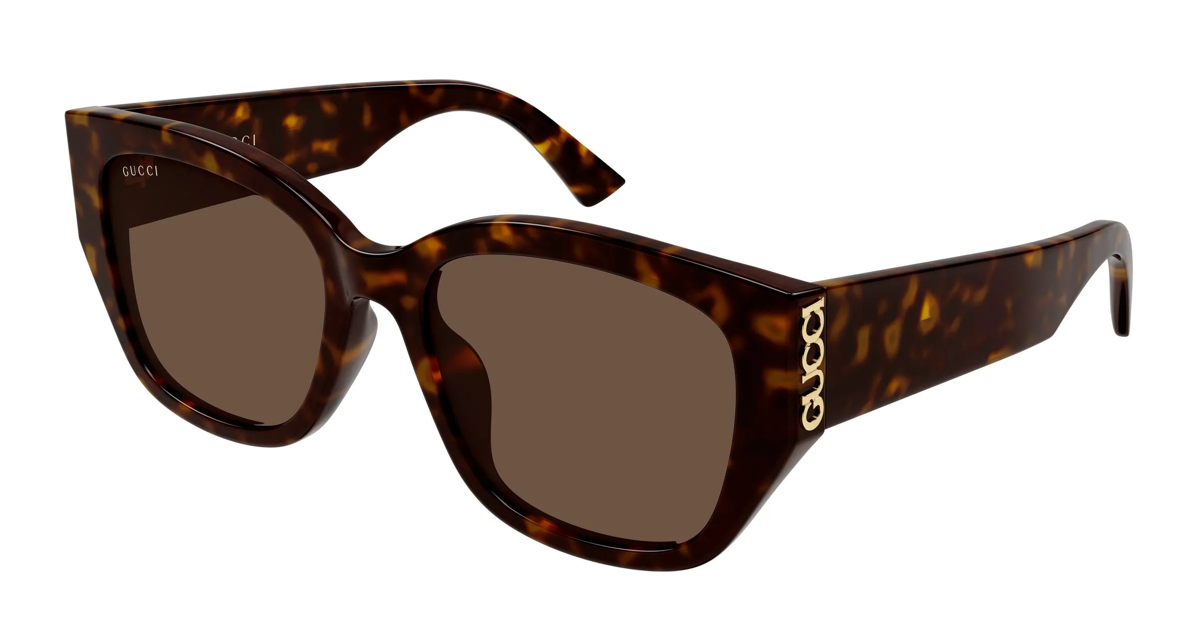 Gucci GG2043SA 002 Occhiali da sole Acetato Havana Marrone Rotonda - immagine 1