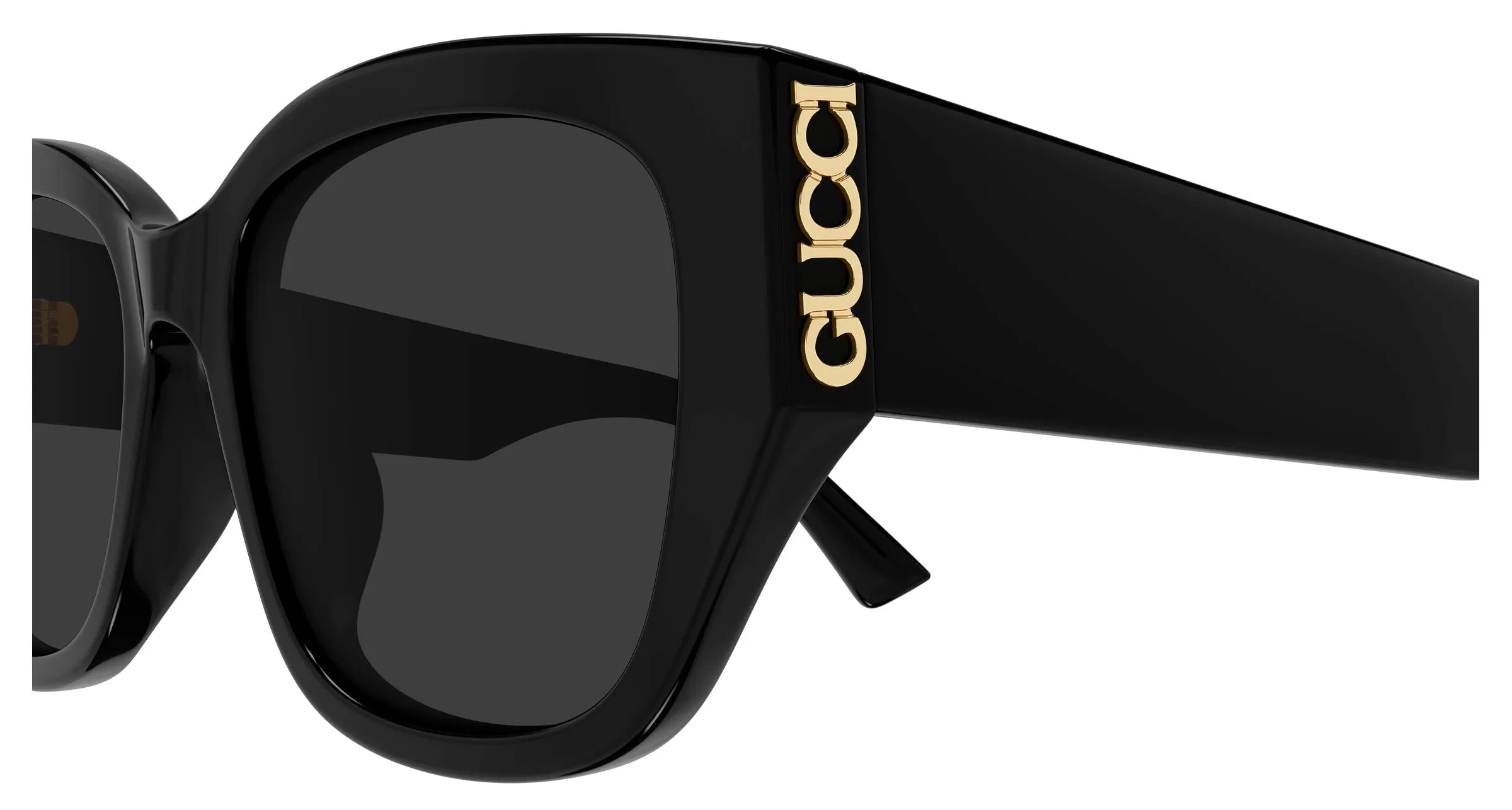 Gucci GG2043SA 001 Occhiali da sole Acetato Nero Grigio Rotonda - immagine 3