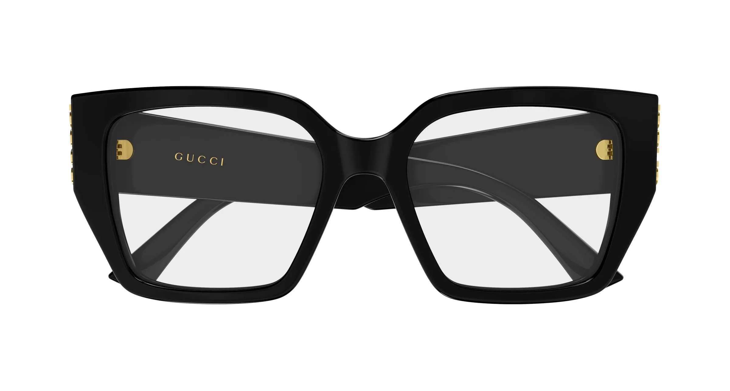 Gucci GG2042O 001 Montature da vista Acetato Nero Trasparente Farfalla - immagine 2