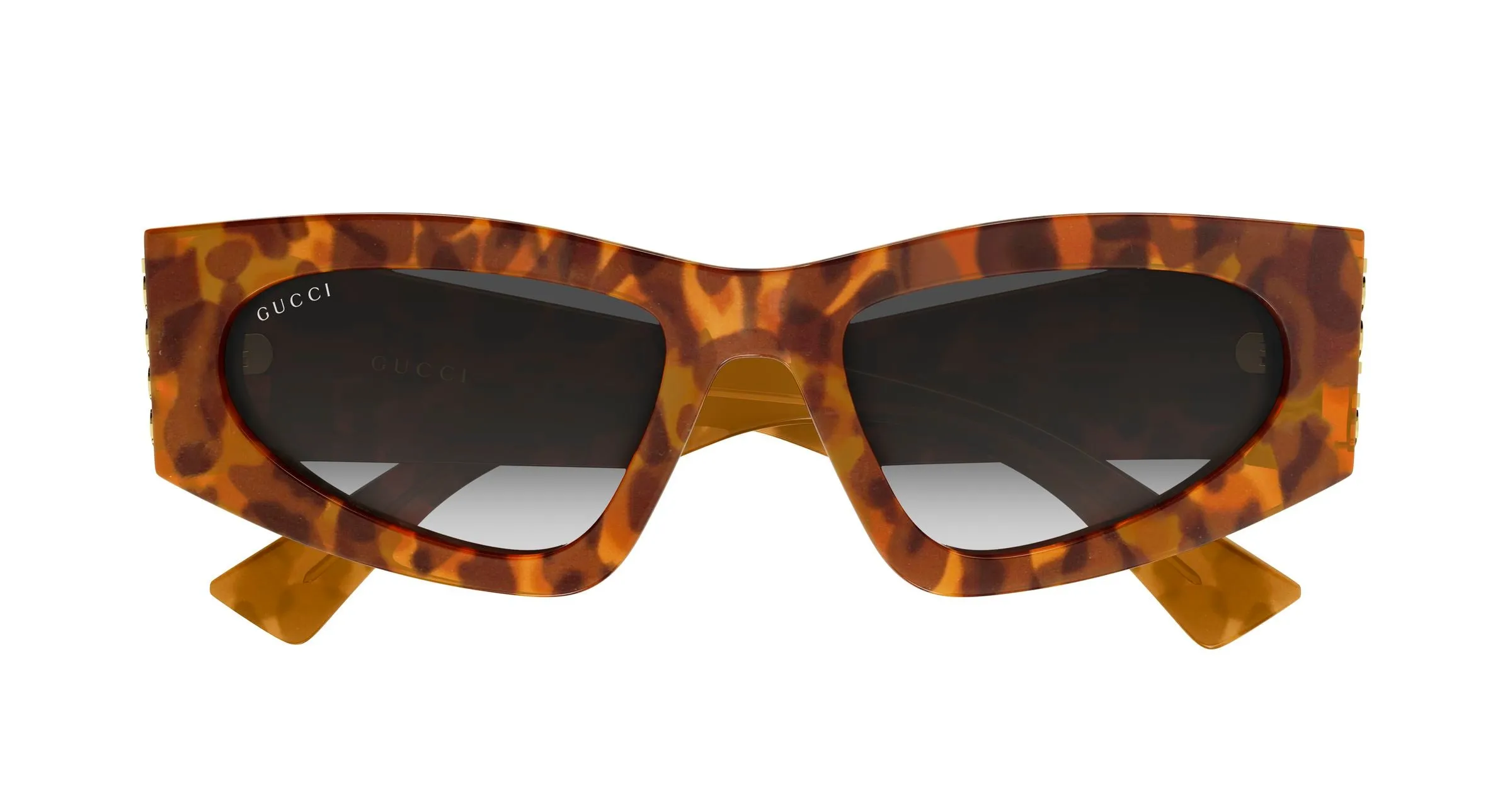 Gucci GG2040S 004 Occhiali da sole Acetato Havana Grigio Cat Eye - immagine 2