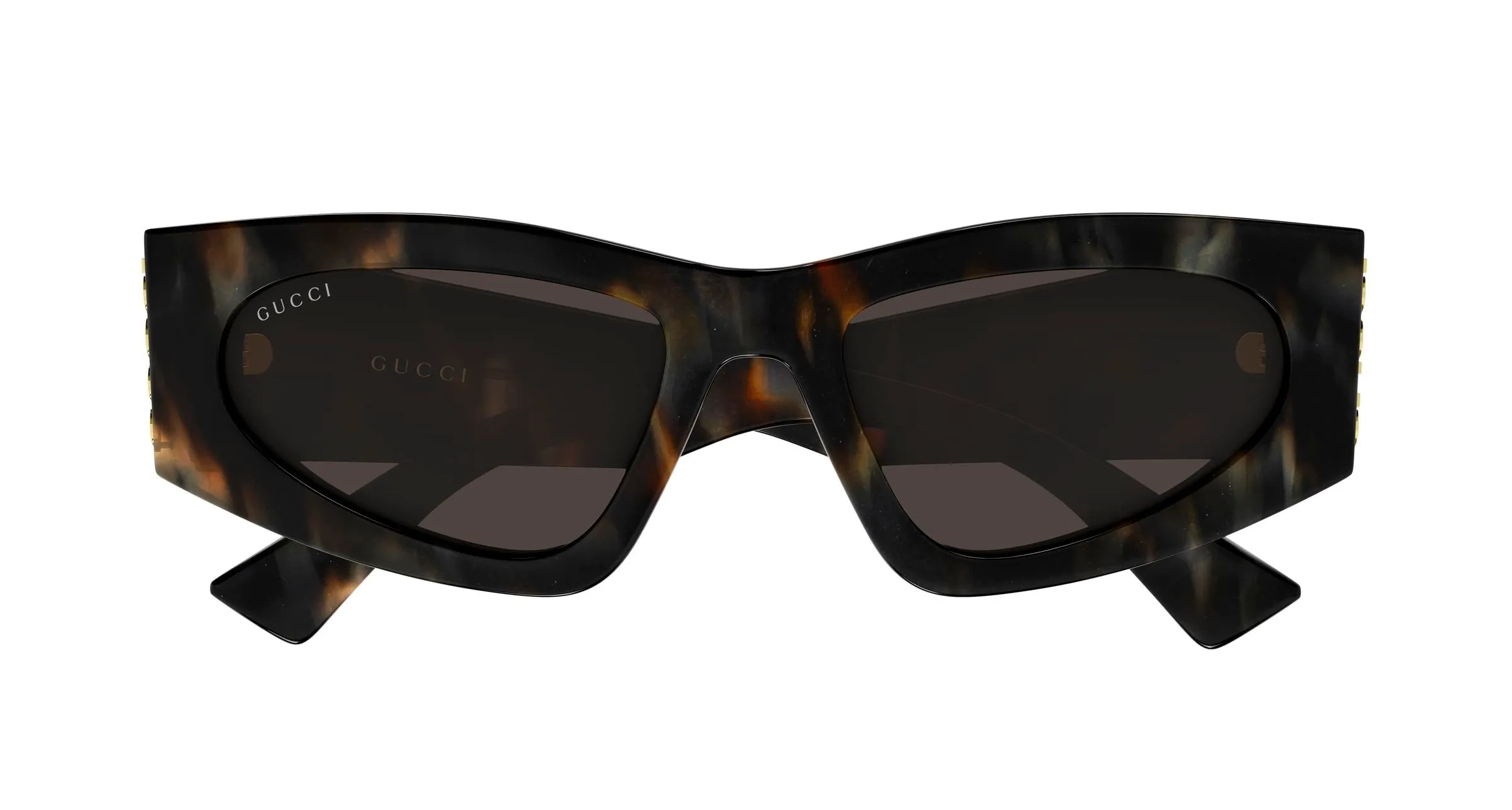 Gucci GG2040S 003 Occhiali da sole Acetato Havana Grigio Cat Eye - immagine 2