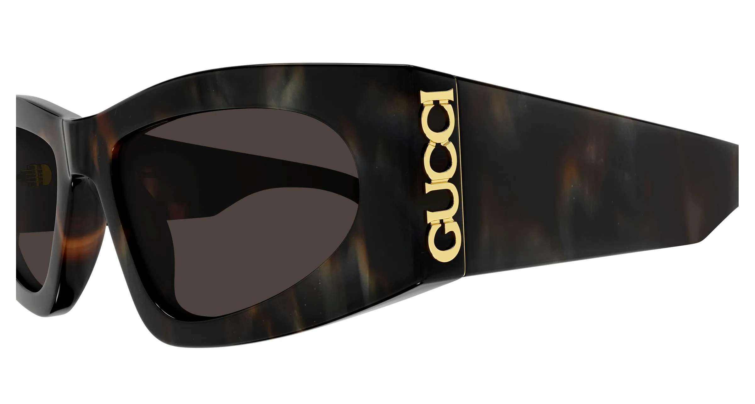 Gucci GG2040S 003 Occhiali da sole Acetato Havana Grigio Cat Eye - immagine 3