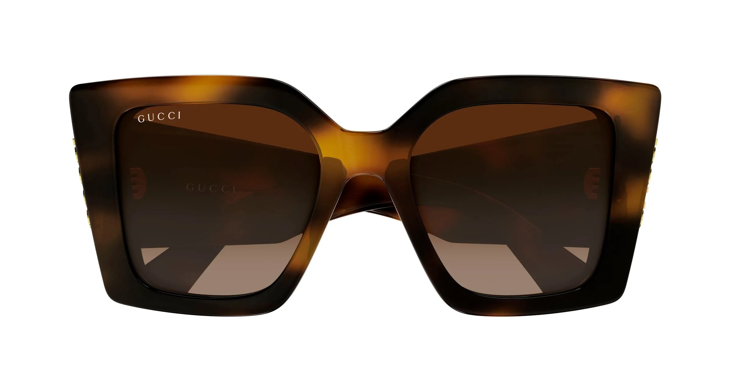 Gucci GG2039S 002 Occhiali da sole Acetato Havana Marrone Farfalla - immagine 2