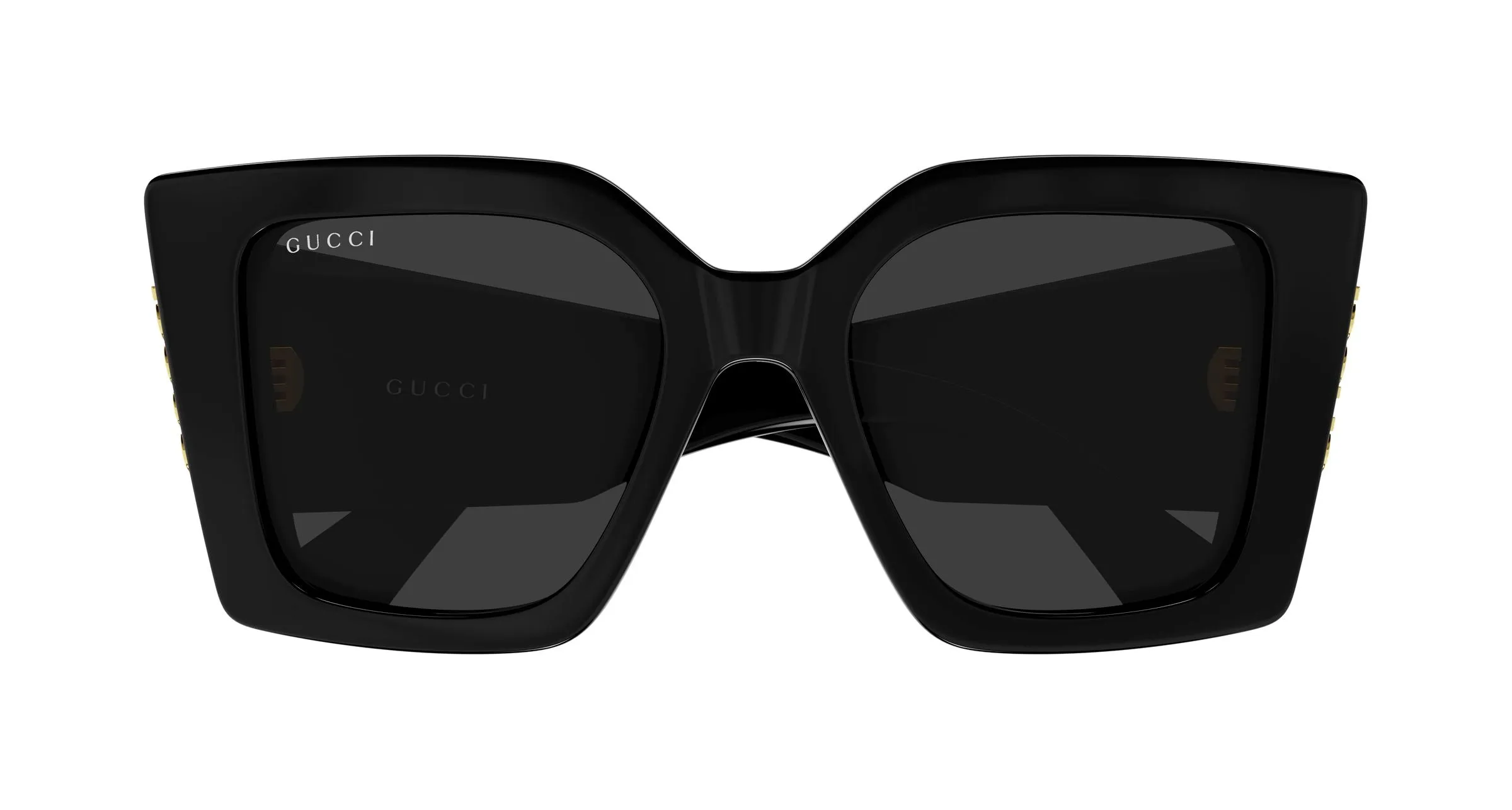 Gucci GG2039S 001 Occhiali da sole Acetato Nero Grigio Farfalla - immagine 2