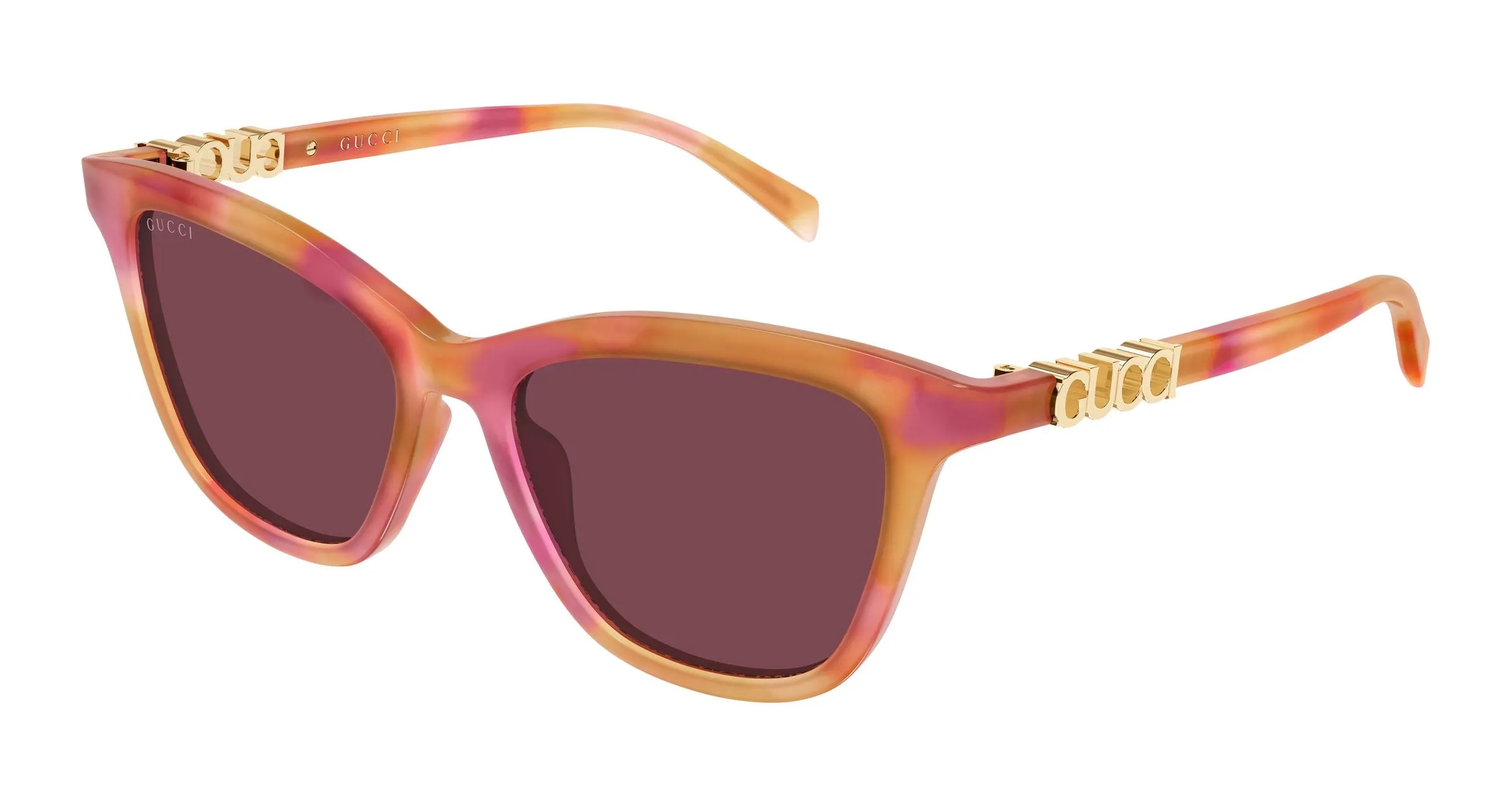 Gucci GG2032S 005 Occhiali da sole Acetato Havana Rosso Cat Eye - immagine 1