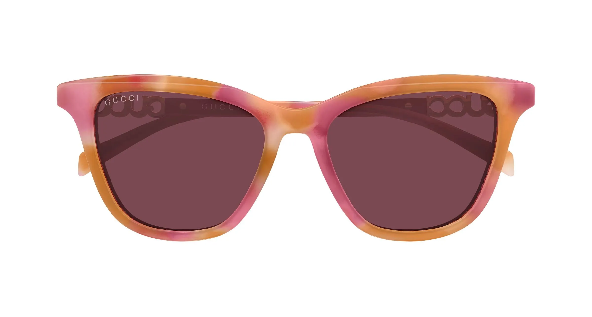Gucci GG2032S 005 Occhiali da sole Acetato Havana Rosso Cat Eye - immagine 2