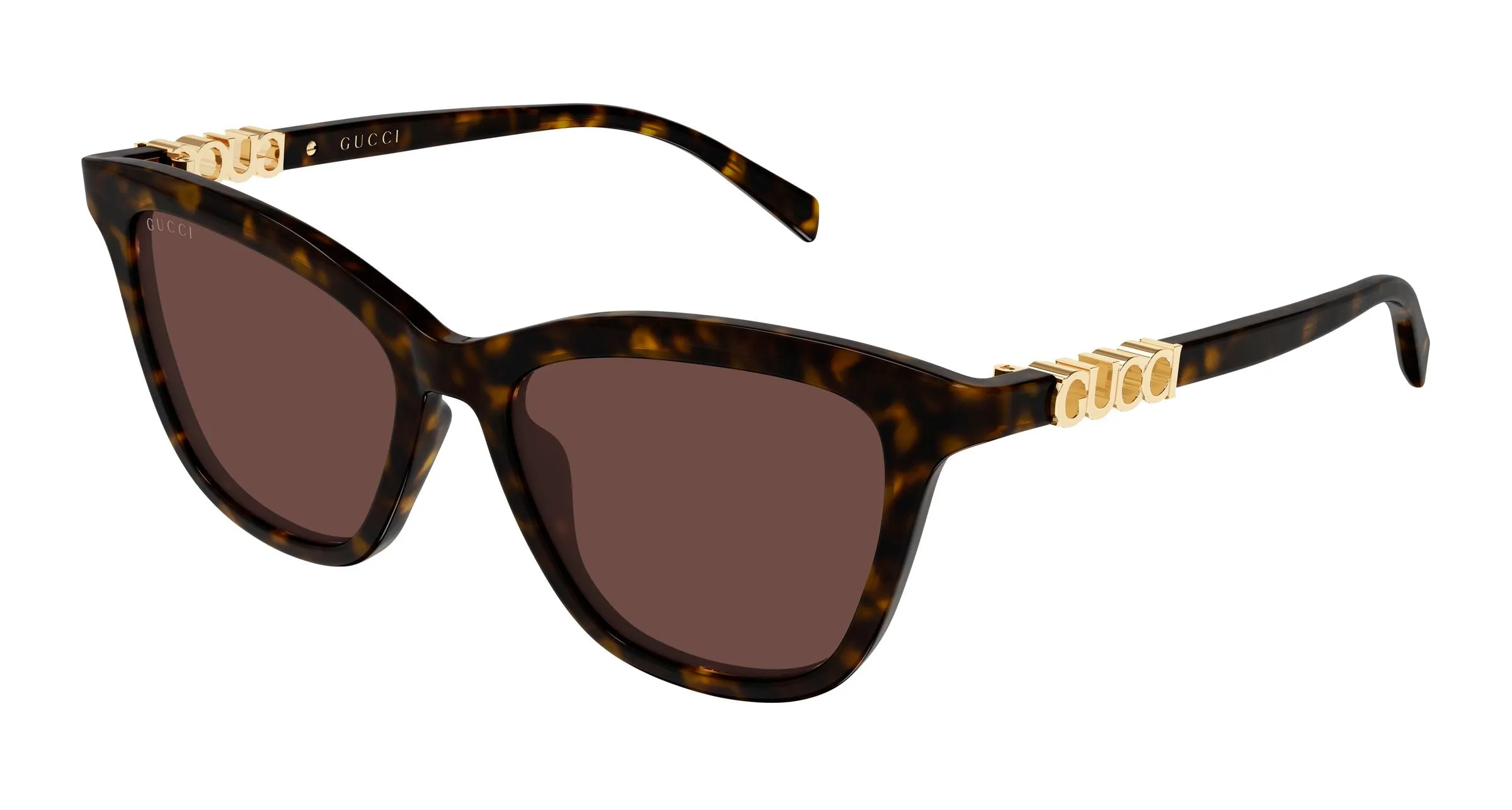Gucci GG2032S 002 Occhiali da sole Acetato Havana Marrone Cat Eye - immagine 1