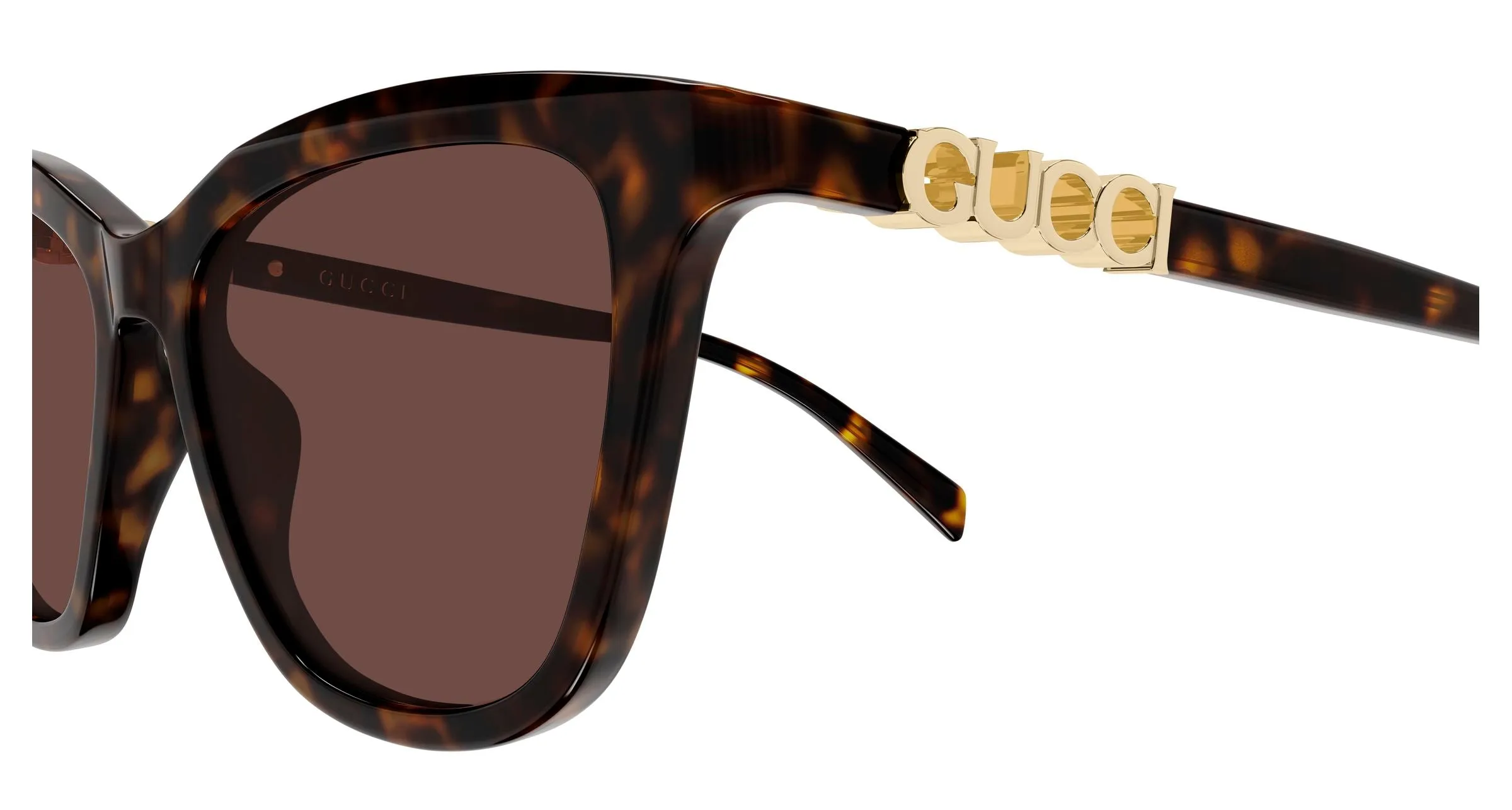 Gucci GG2032S 002 Occhiali da sole Acetato Havana Marrone Cat Eye - immagine 3