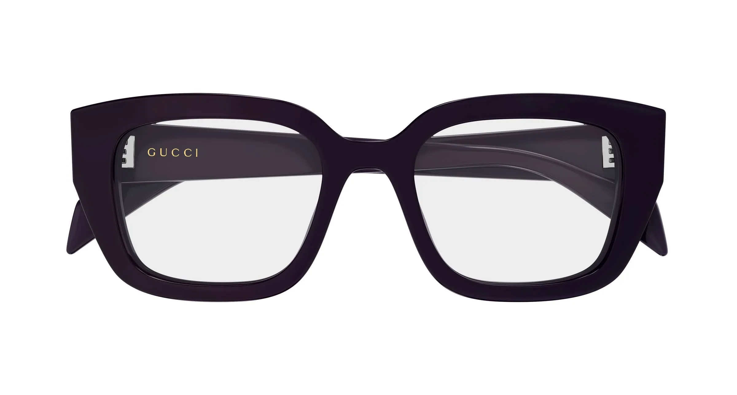 Gucci GG2021O 004 Montature da vista Acetato Viola Trasparente Cat Eye - immagine 2