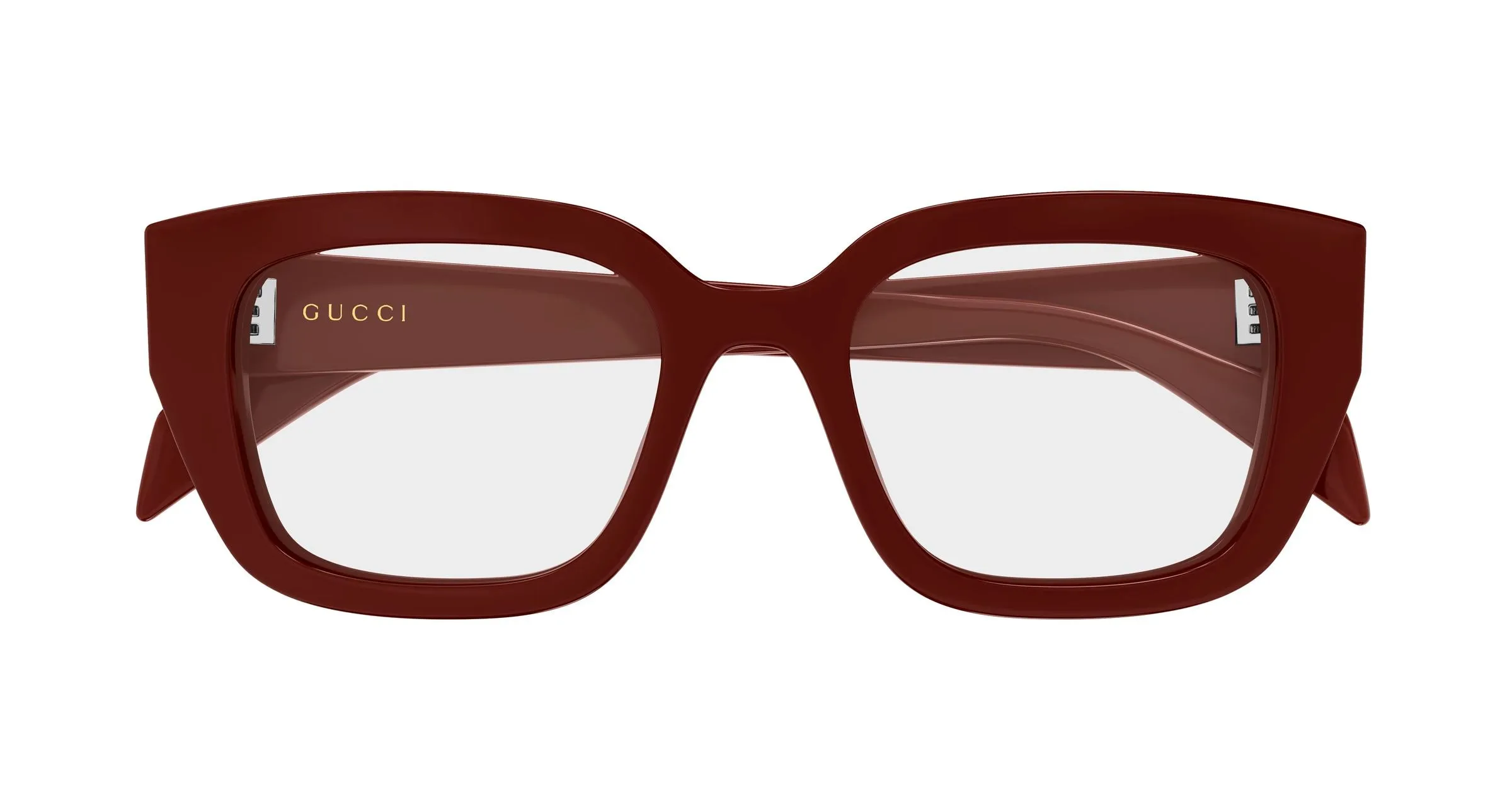 Gucci GG2021O 003 Montature da vista Acetato Bordeaux Trasparente Cat Eye - immagine 2